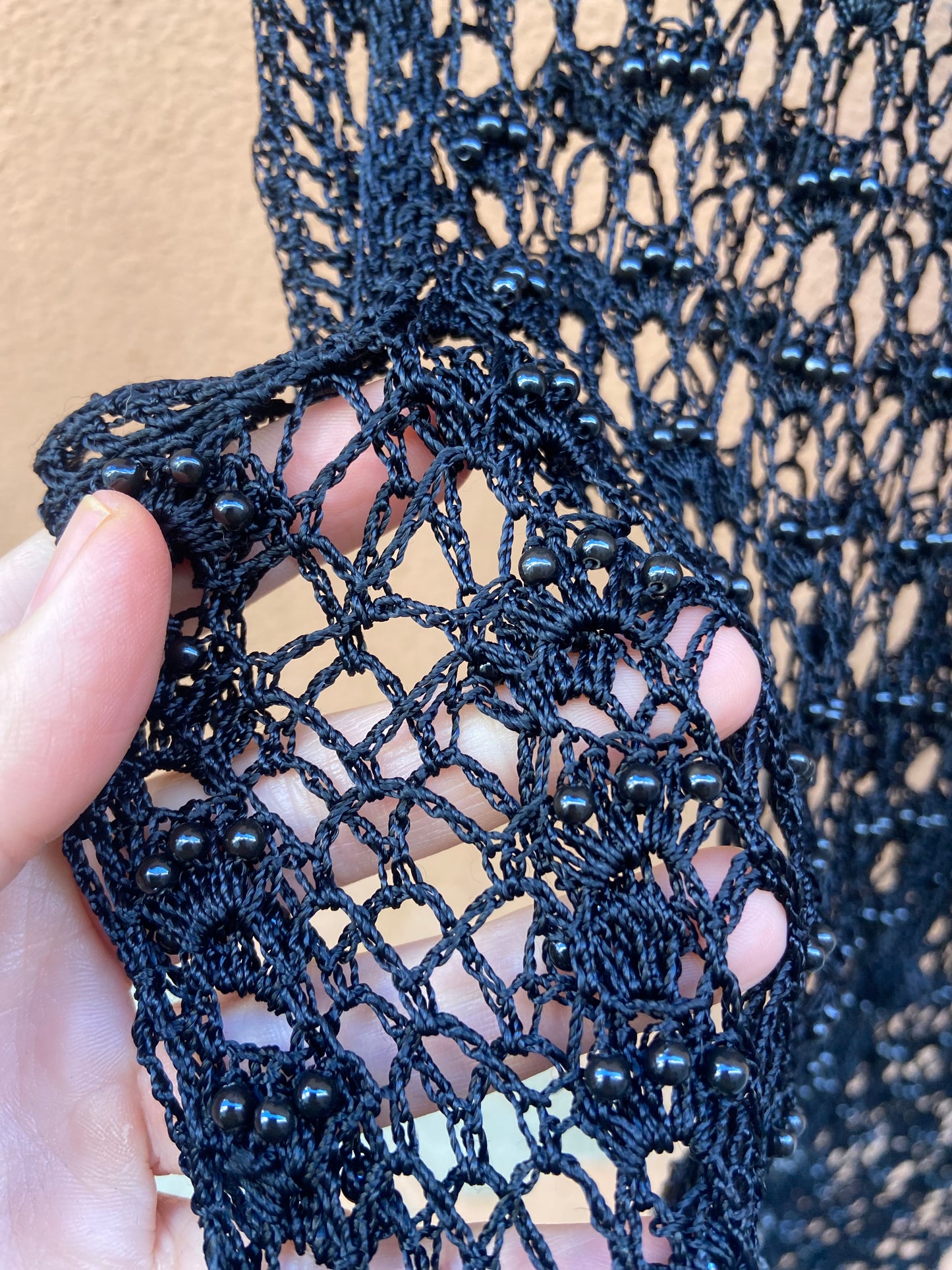 Gilet crochet perline