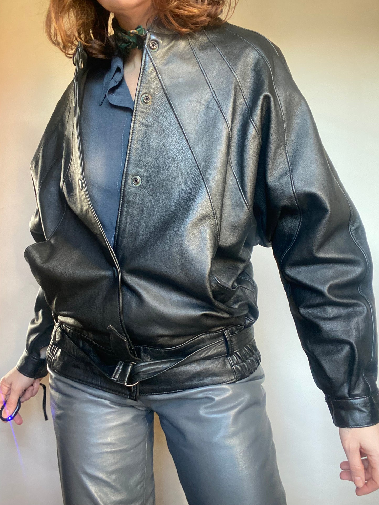 Giacca pelle 80s