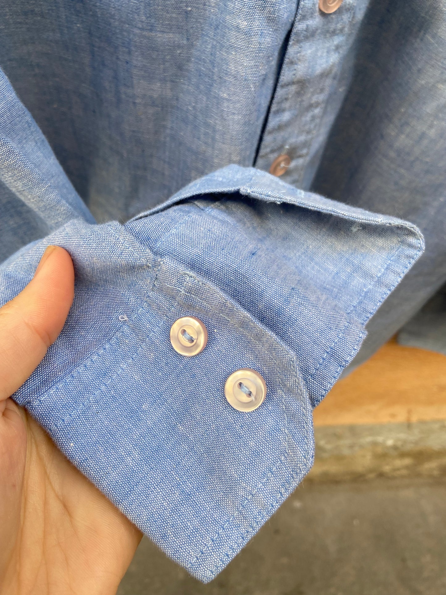 Camicia jeans quadrettata