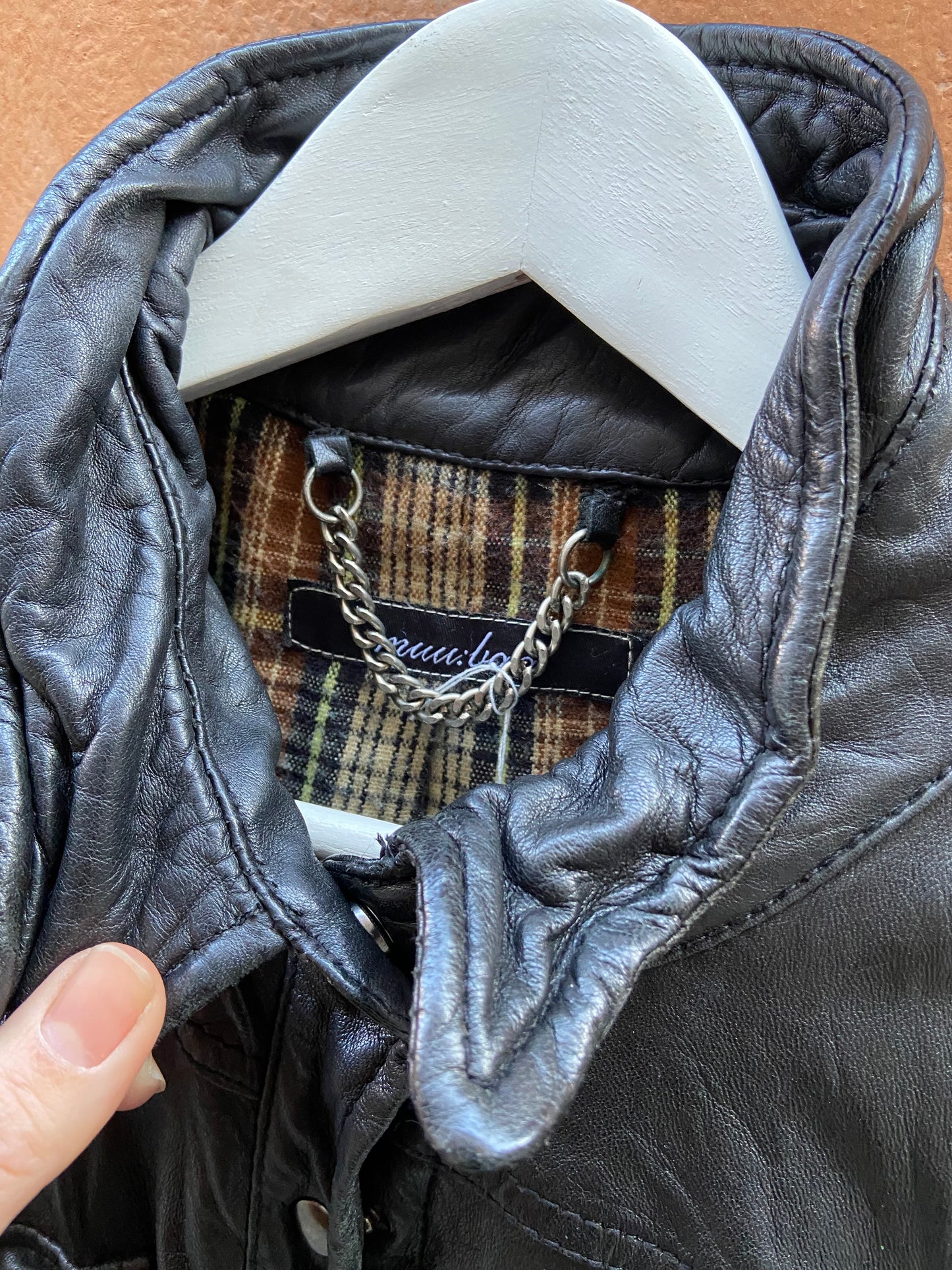 Giacca camicia pelle