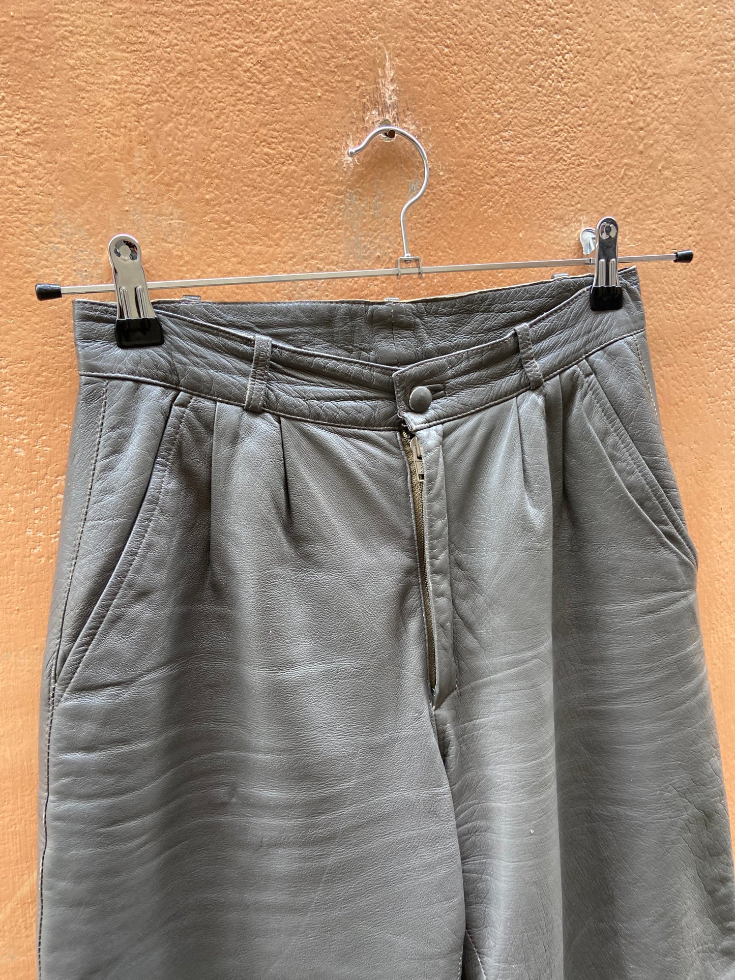 Pantalone pelle grigio