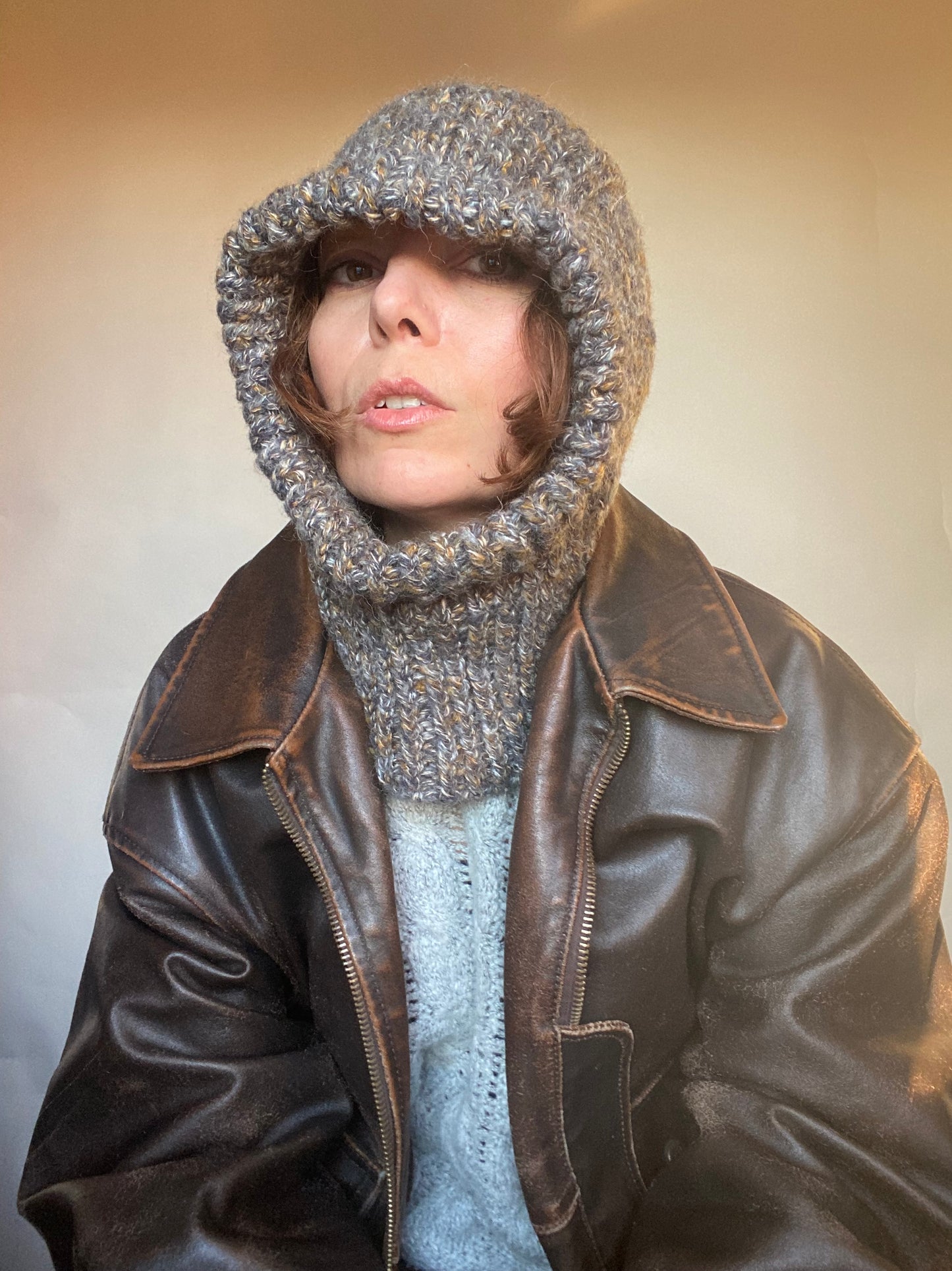 Balaclava mélange grigio