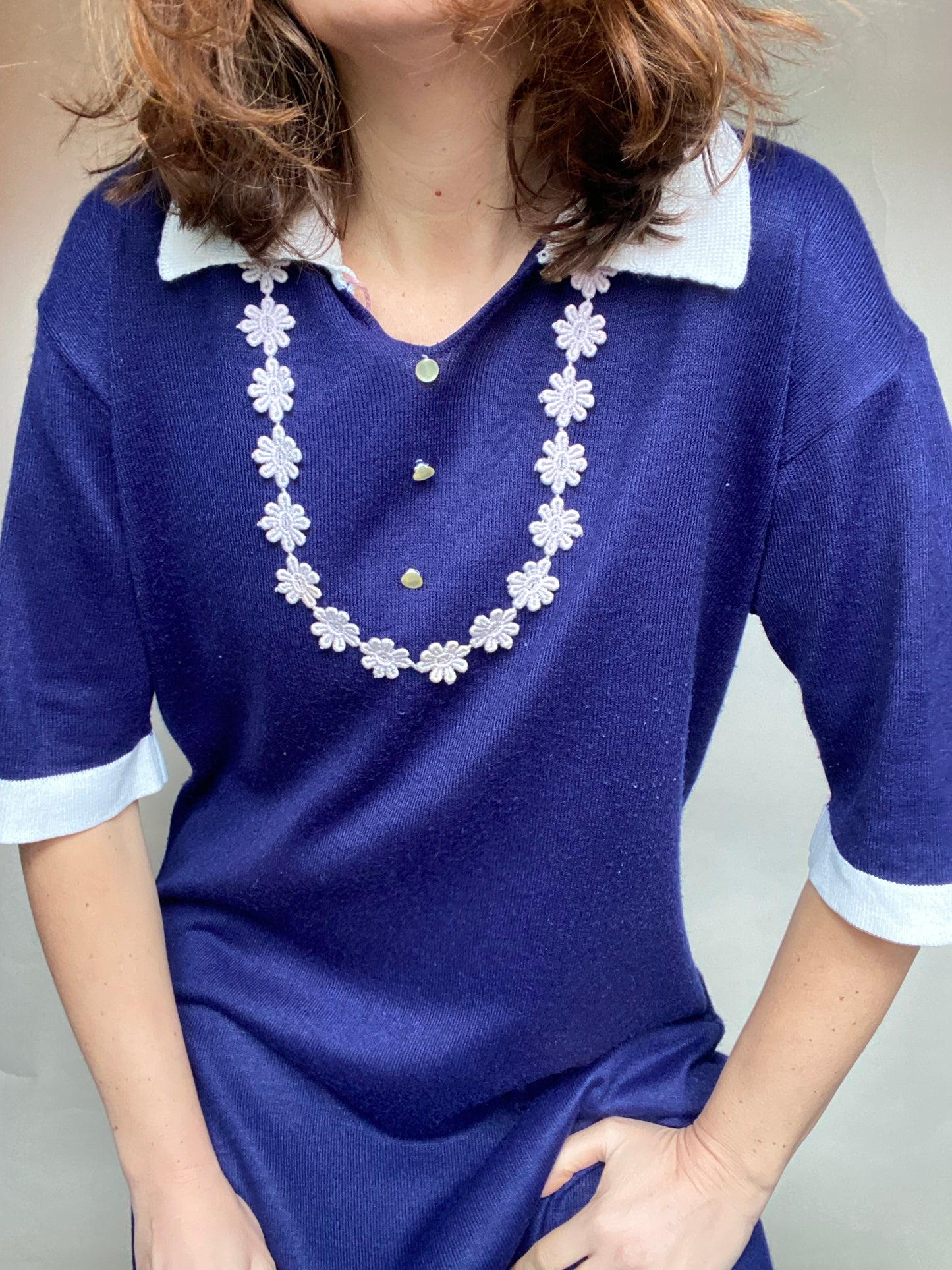 Abito blu margherite