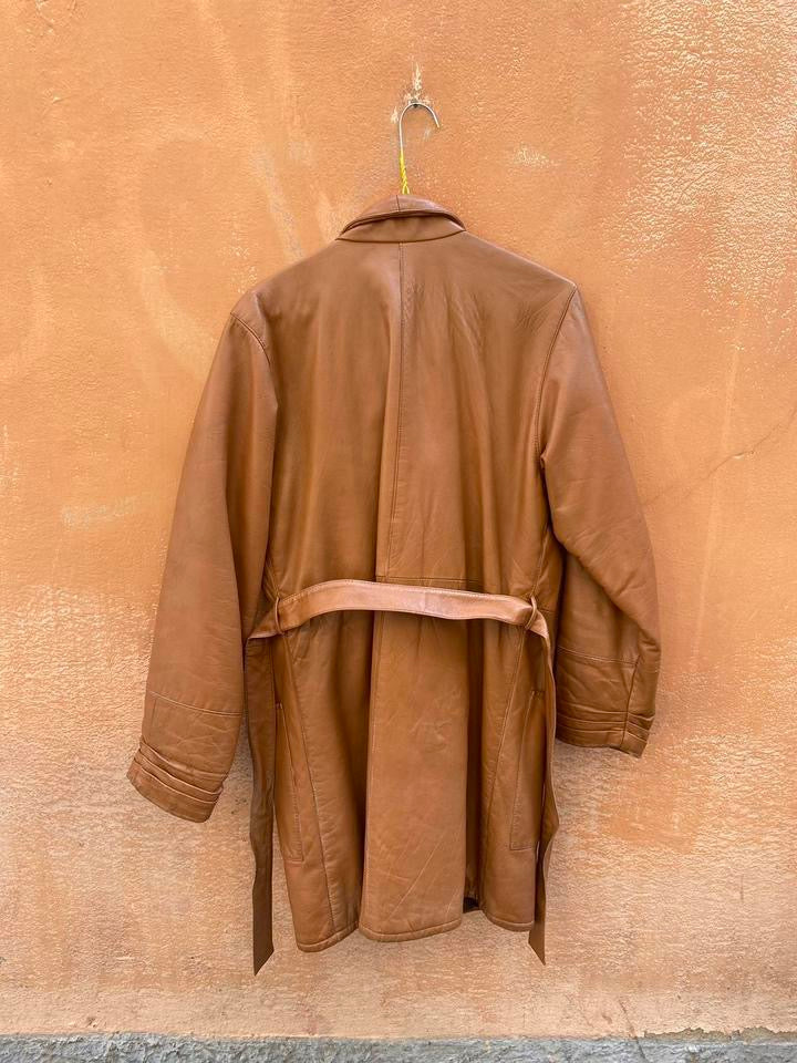 Giacca pelle imbottita 70s