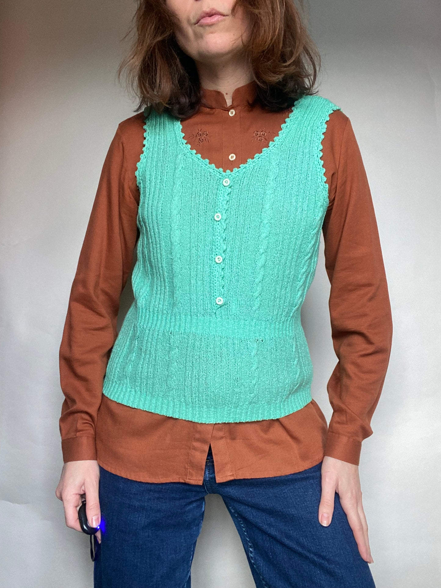 Gilet color menta