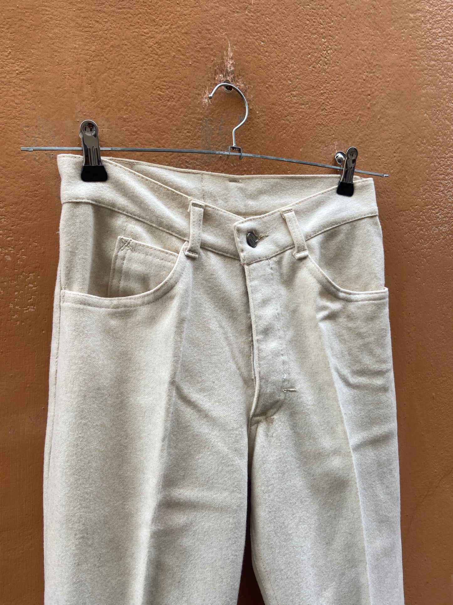 Pantalone panna in lana