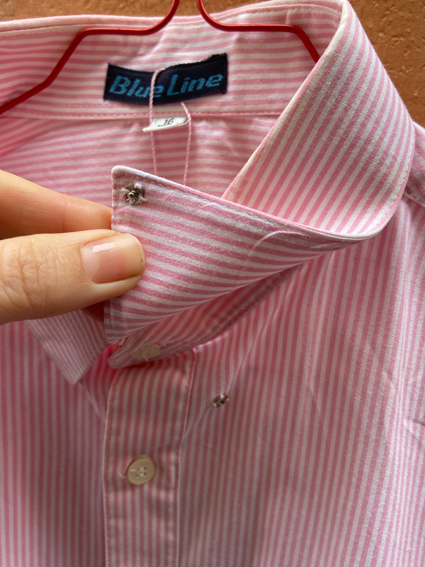 Camicia righe rosa