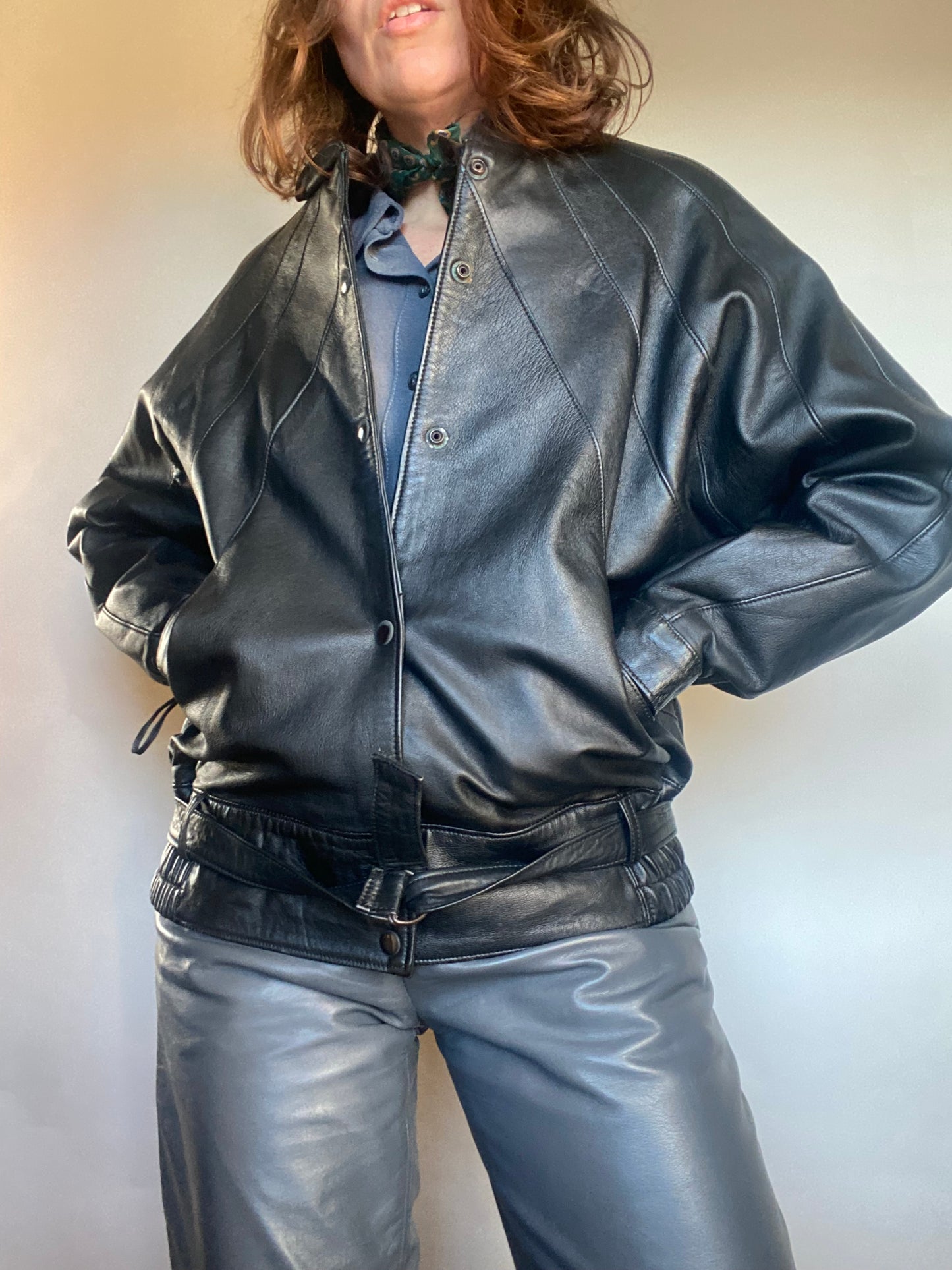 Giacca pelle 80s