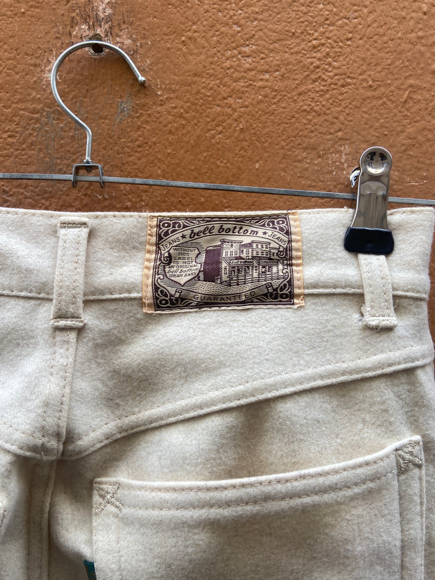 Pantalone panna in lana