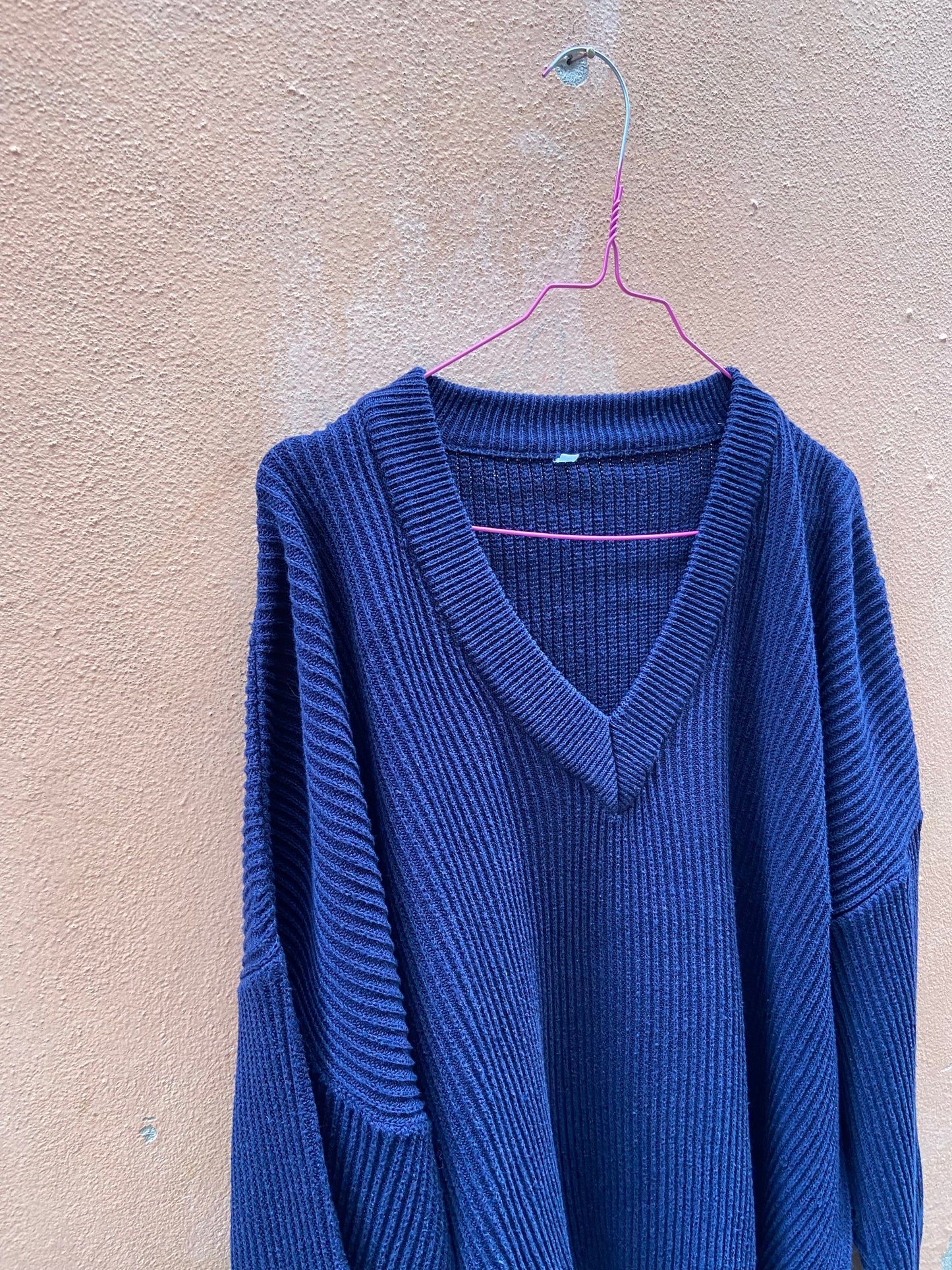 Maglione coste blu