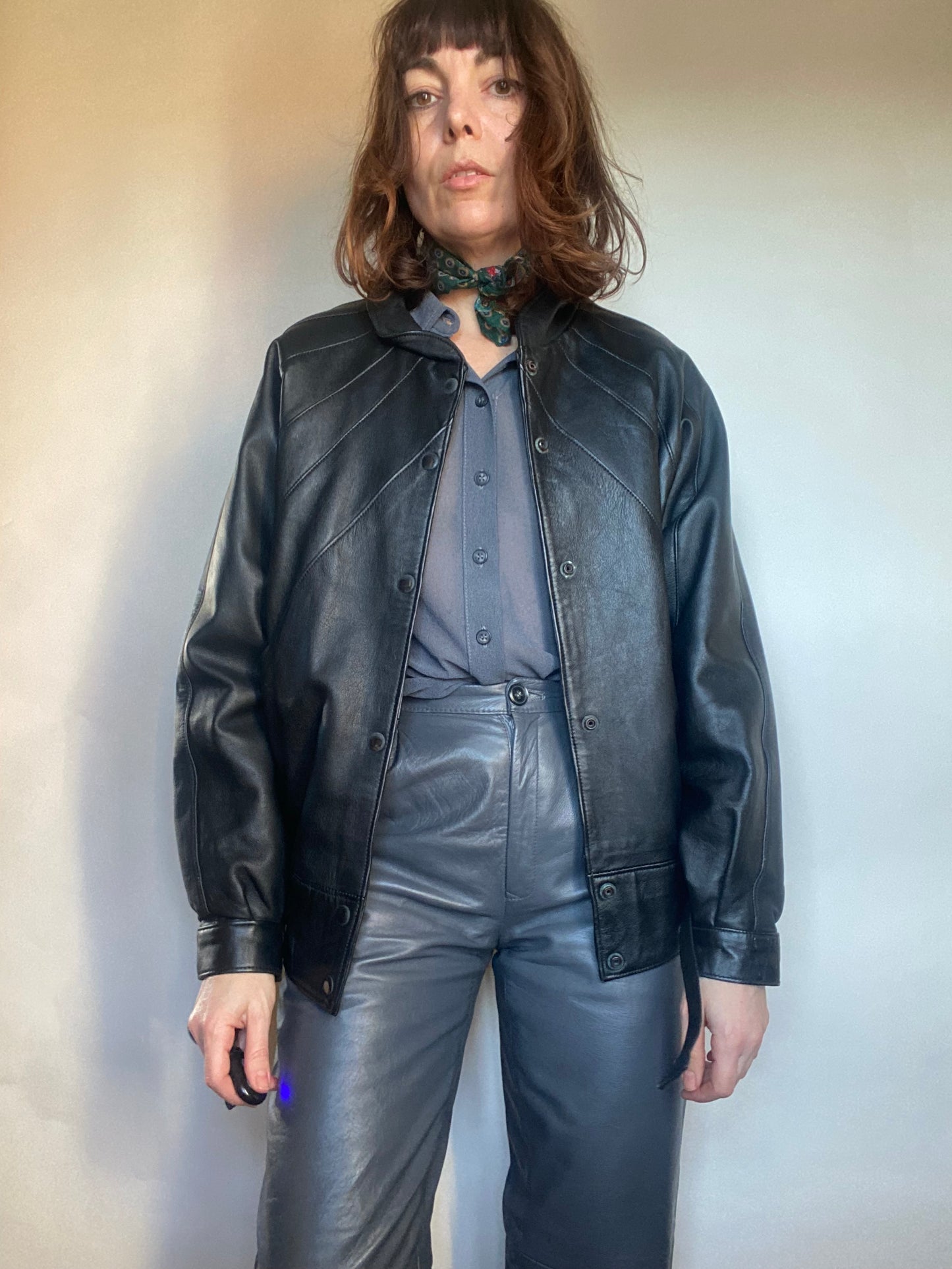 Giacca pelle 80s