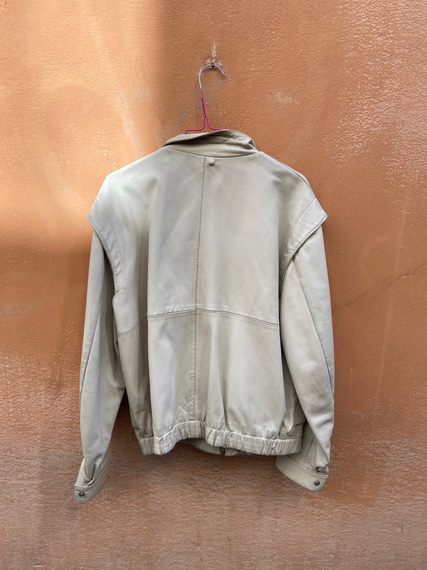 Giubbino pelle panna Gianni