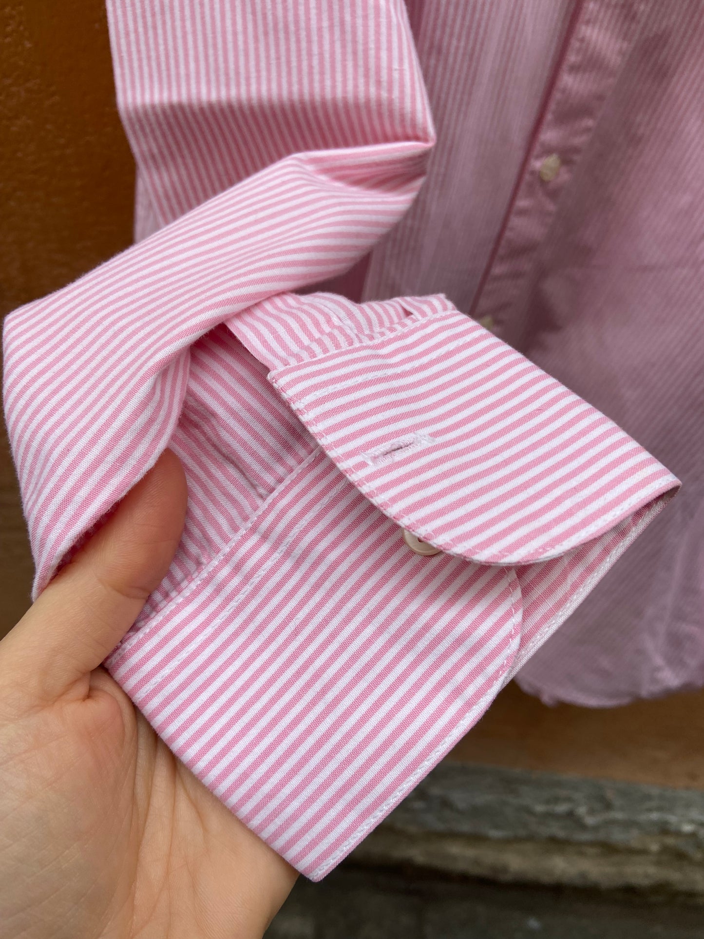 Camicia righe rosa