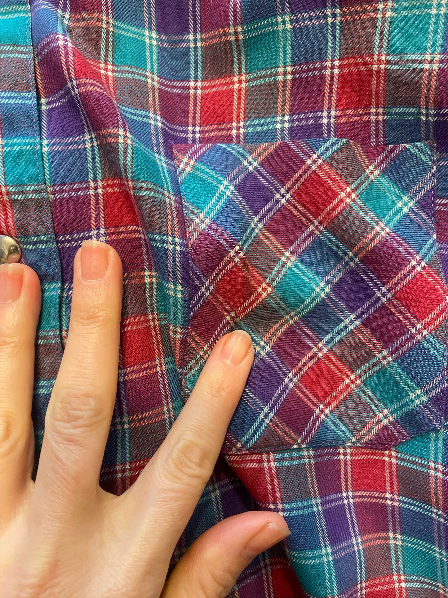 Camicia tartan anni 80
