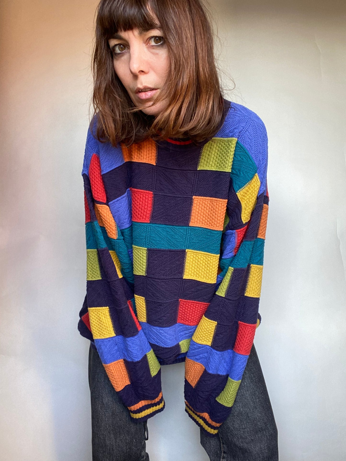 Maglione color block