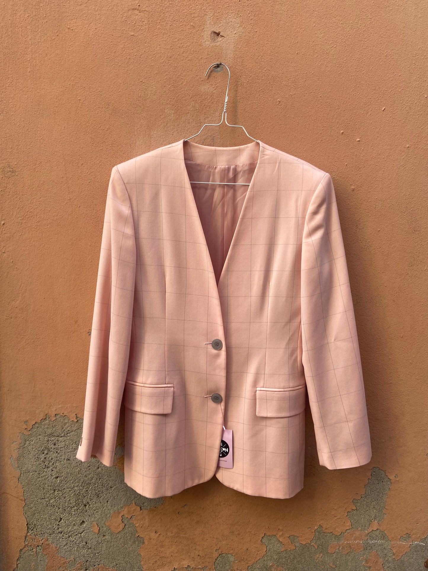 Blazer quadri rosa