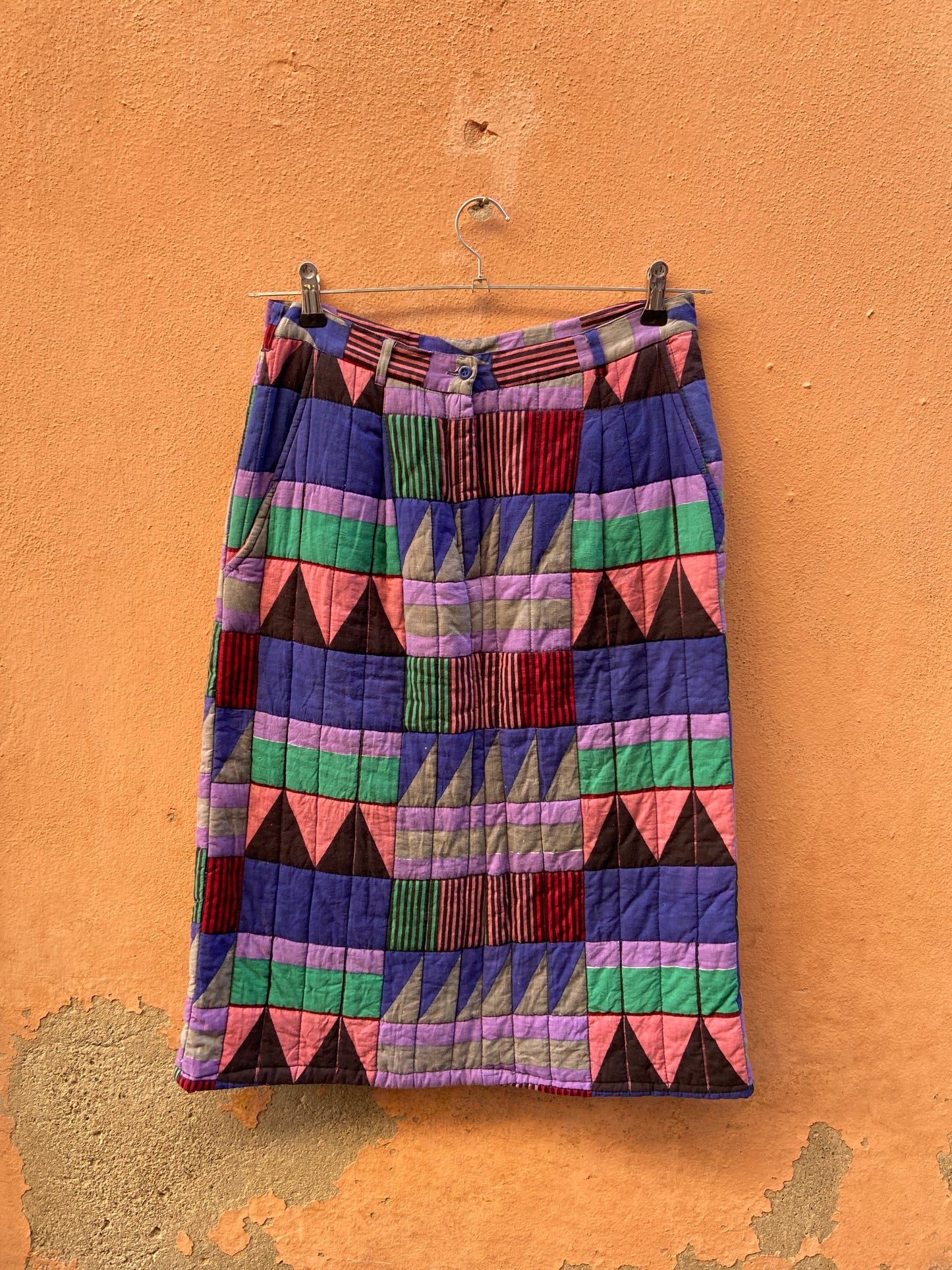 Gonna midi patchwork quilted