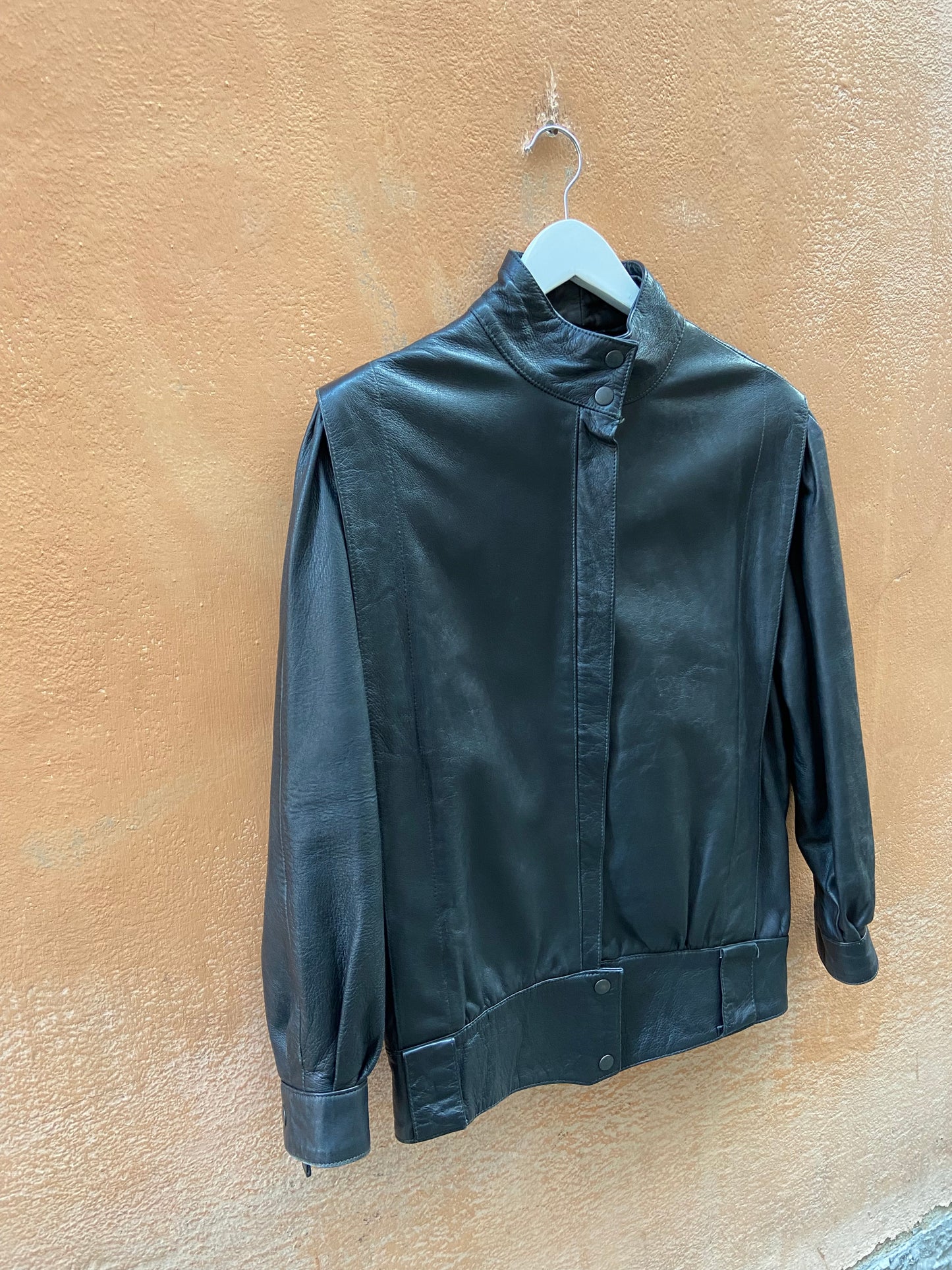 Giacca pelle nera