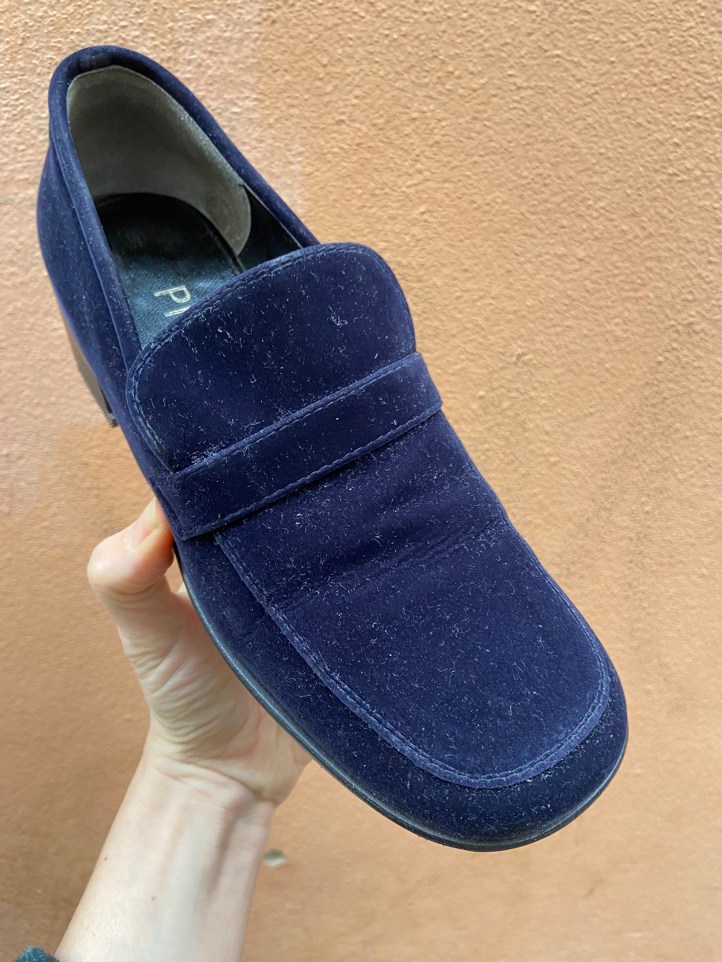 Mocassino Prisma blue velvet