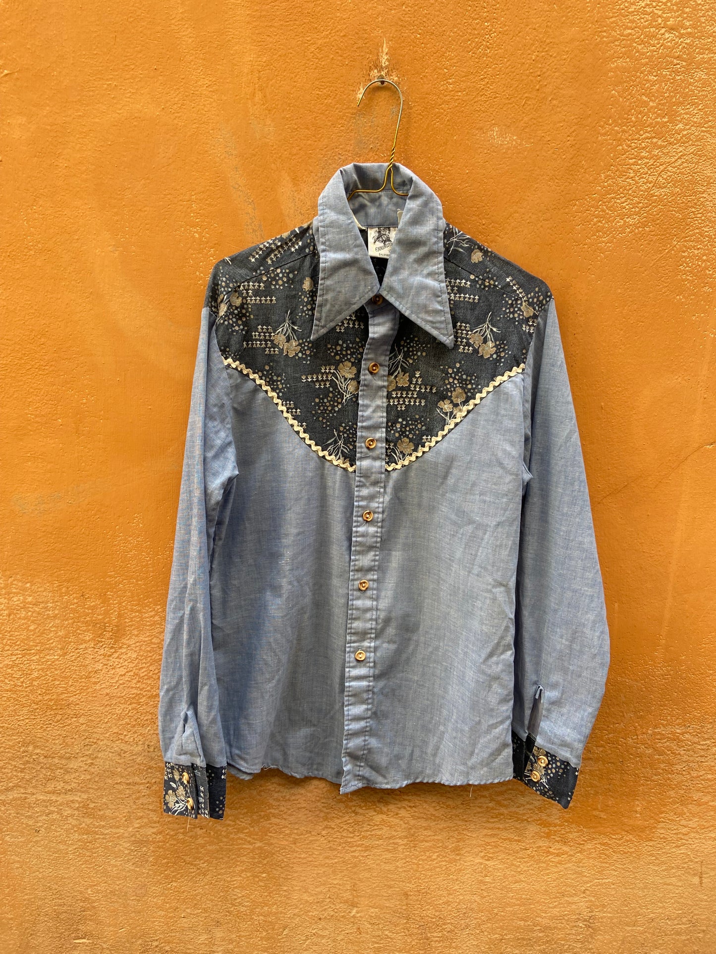 Camicia jeans floreale