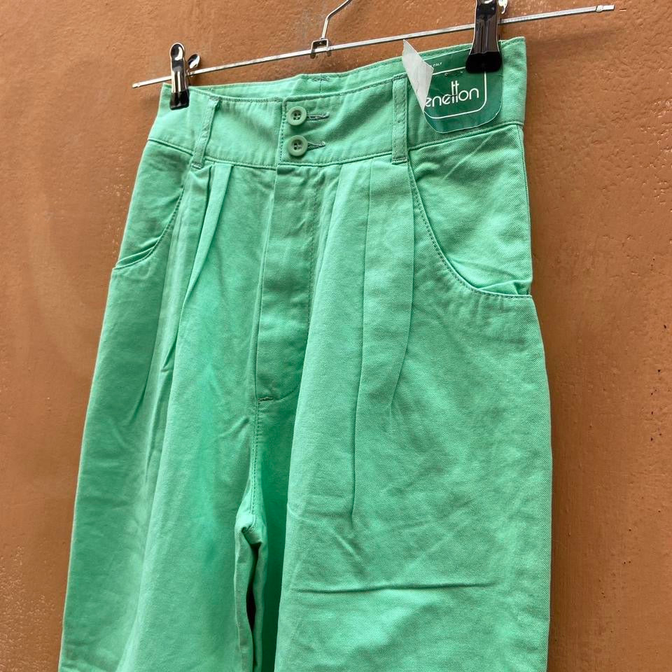 Pantalone Benetton vintage xs menta