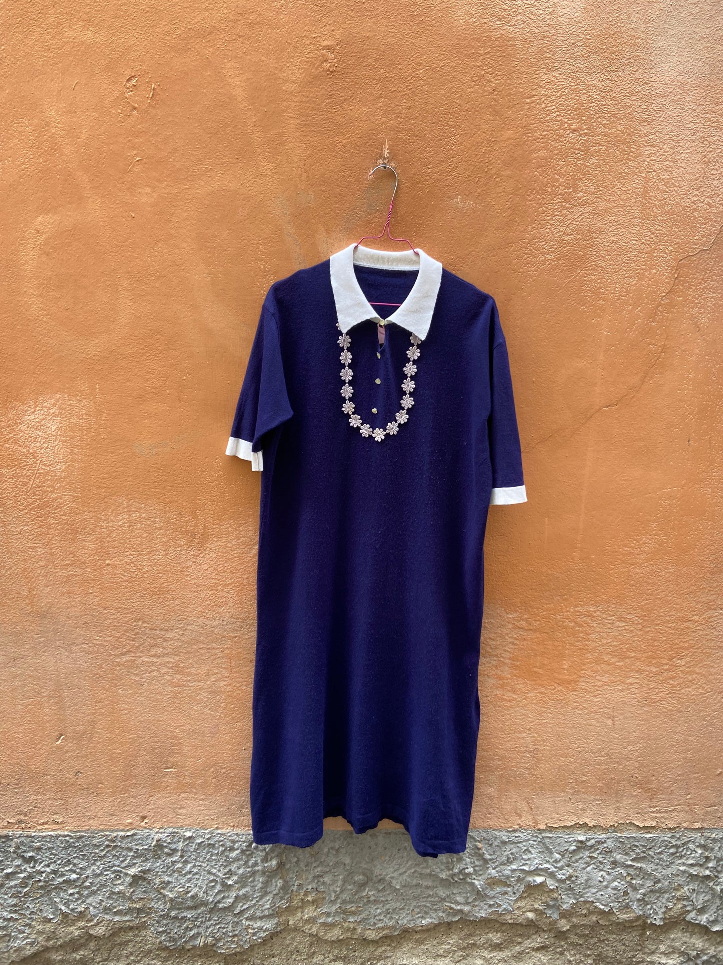 Abito blu margherite