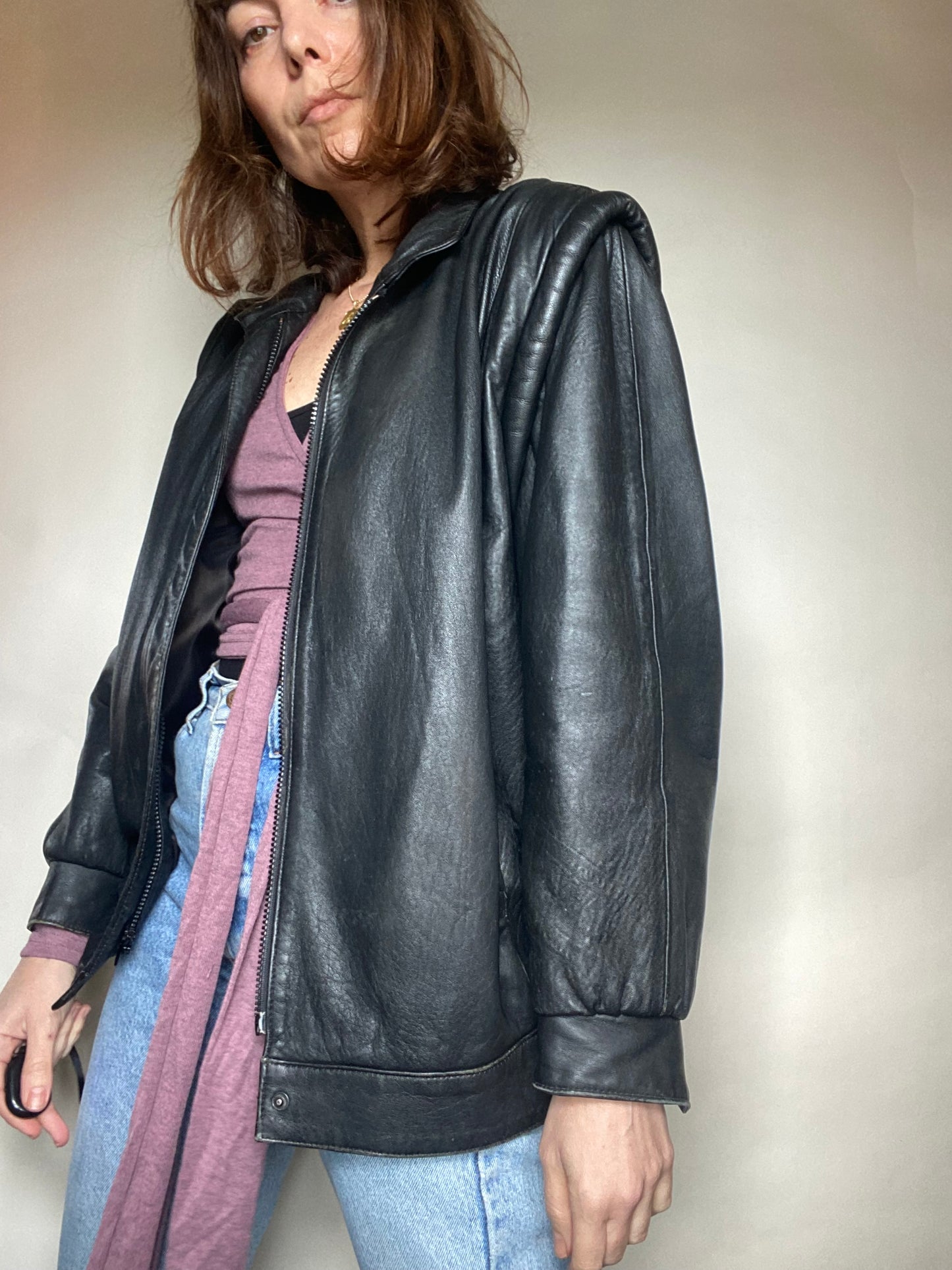 Bomber pelle 80s Luigi