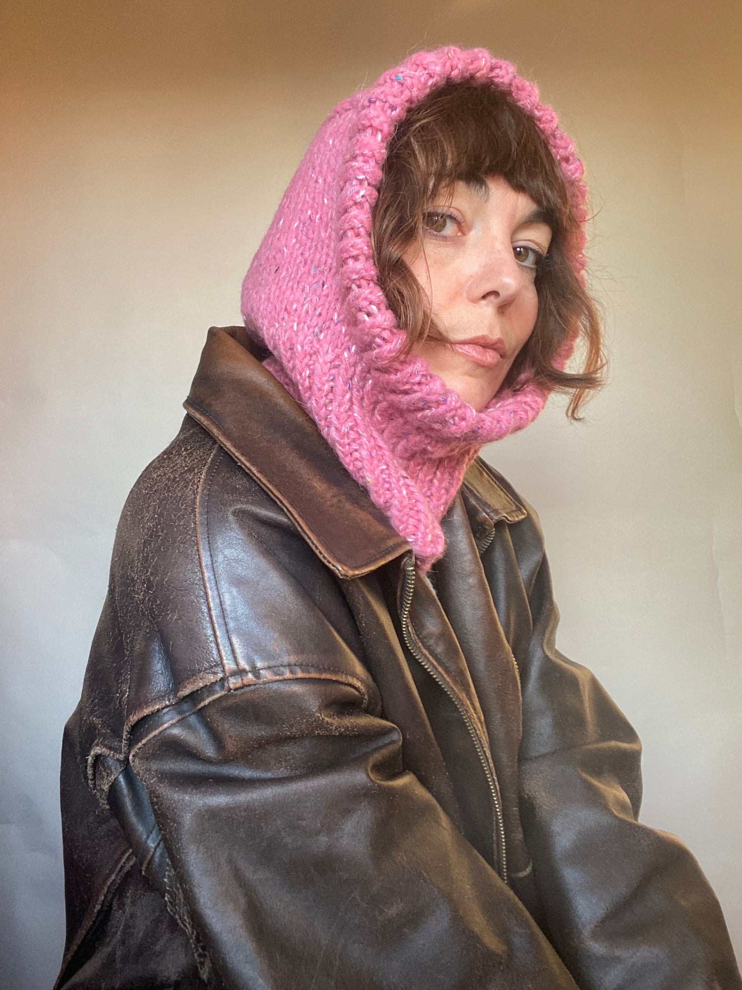 Balaclava rosa confetto mélange