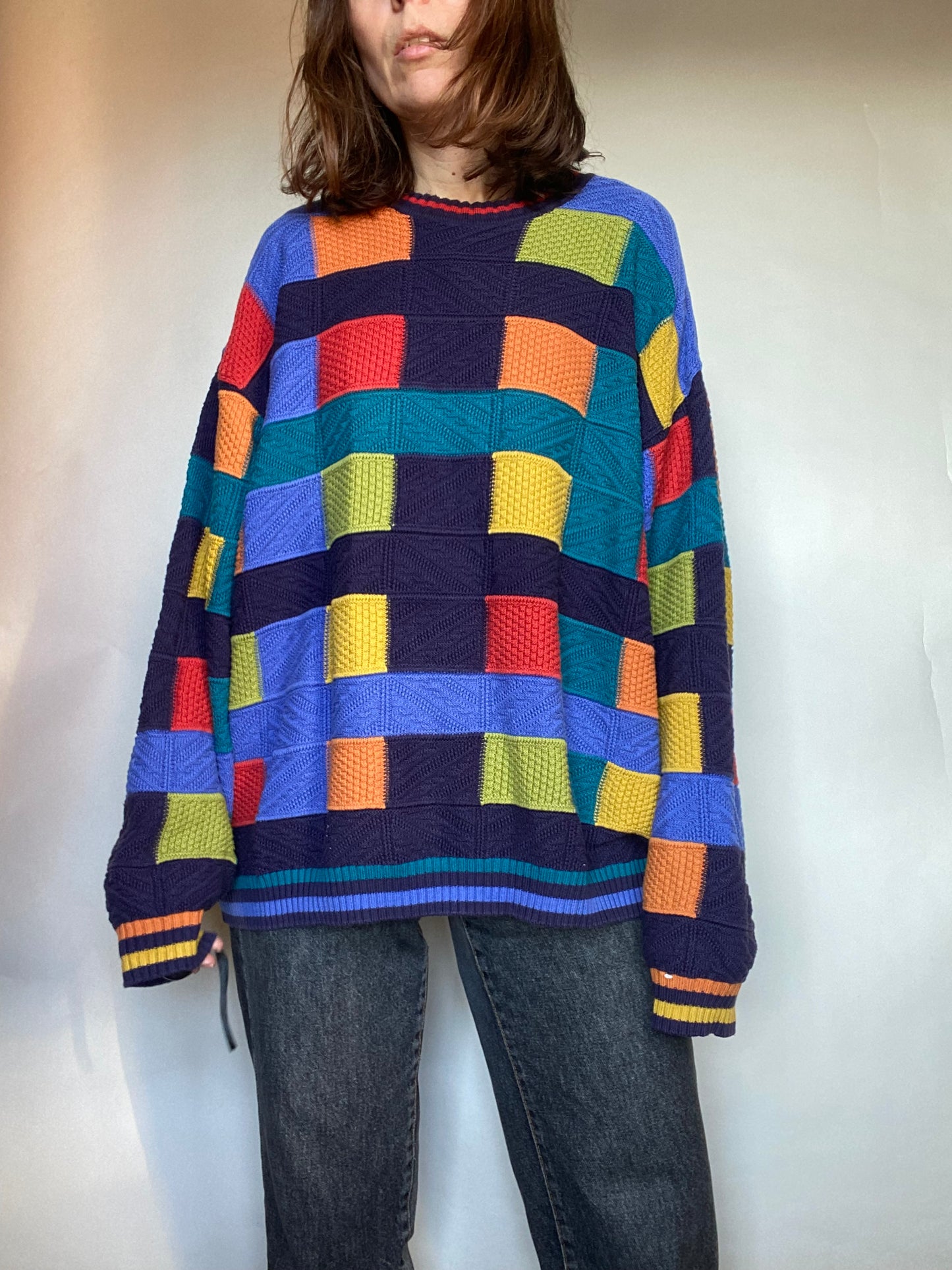 Maglione color block