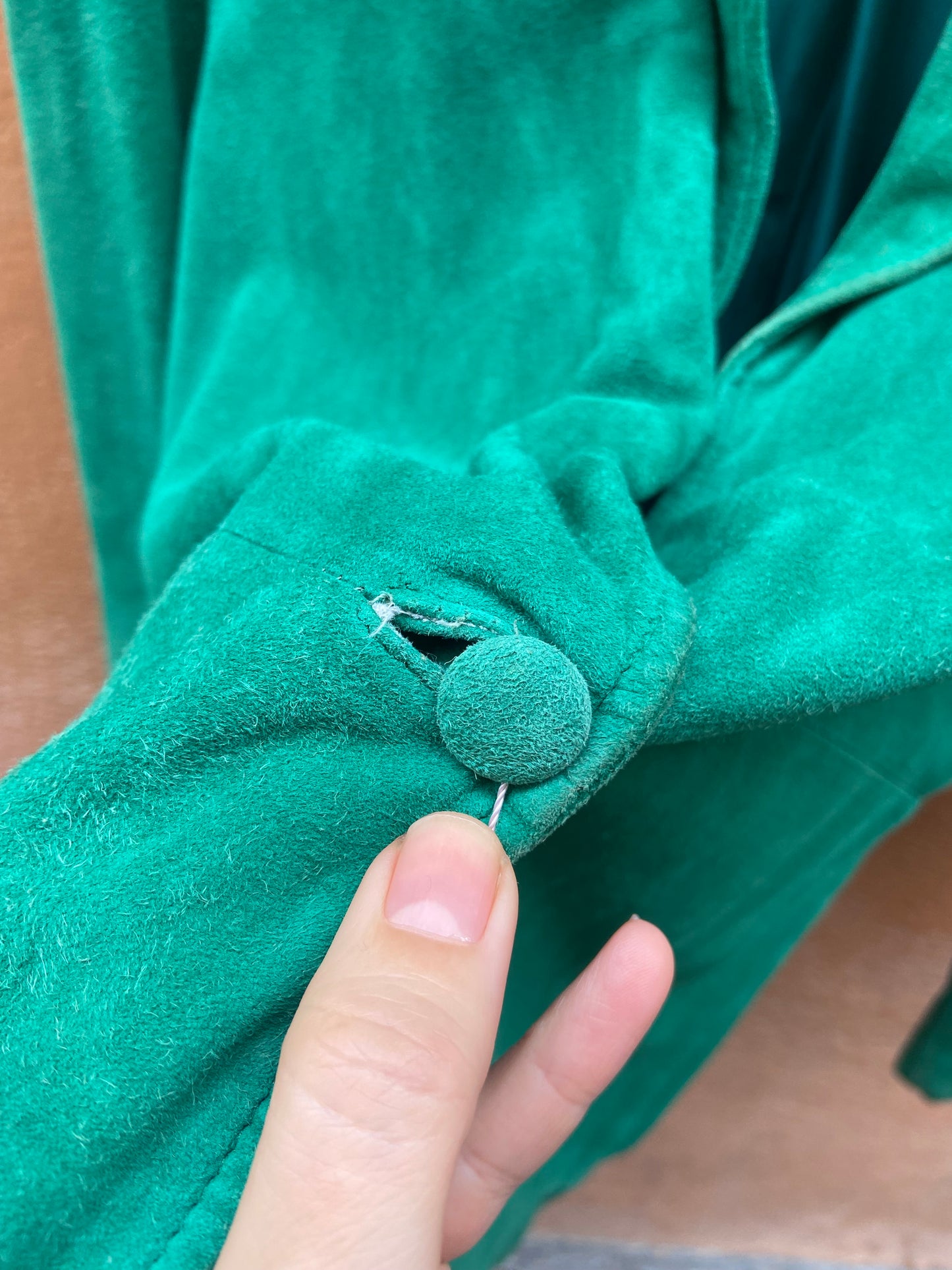 Giacchino scamosciato verde Sandro