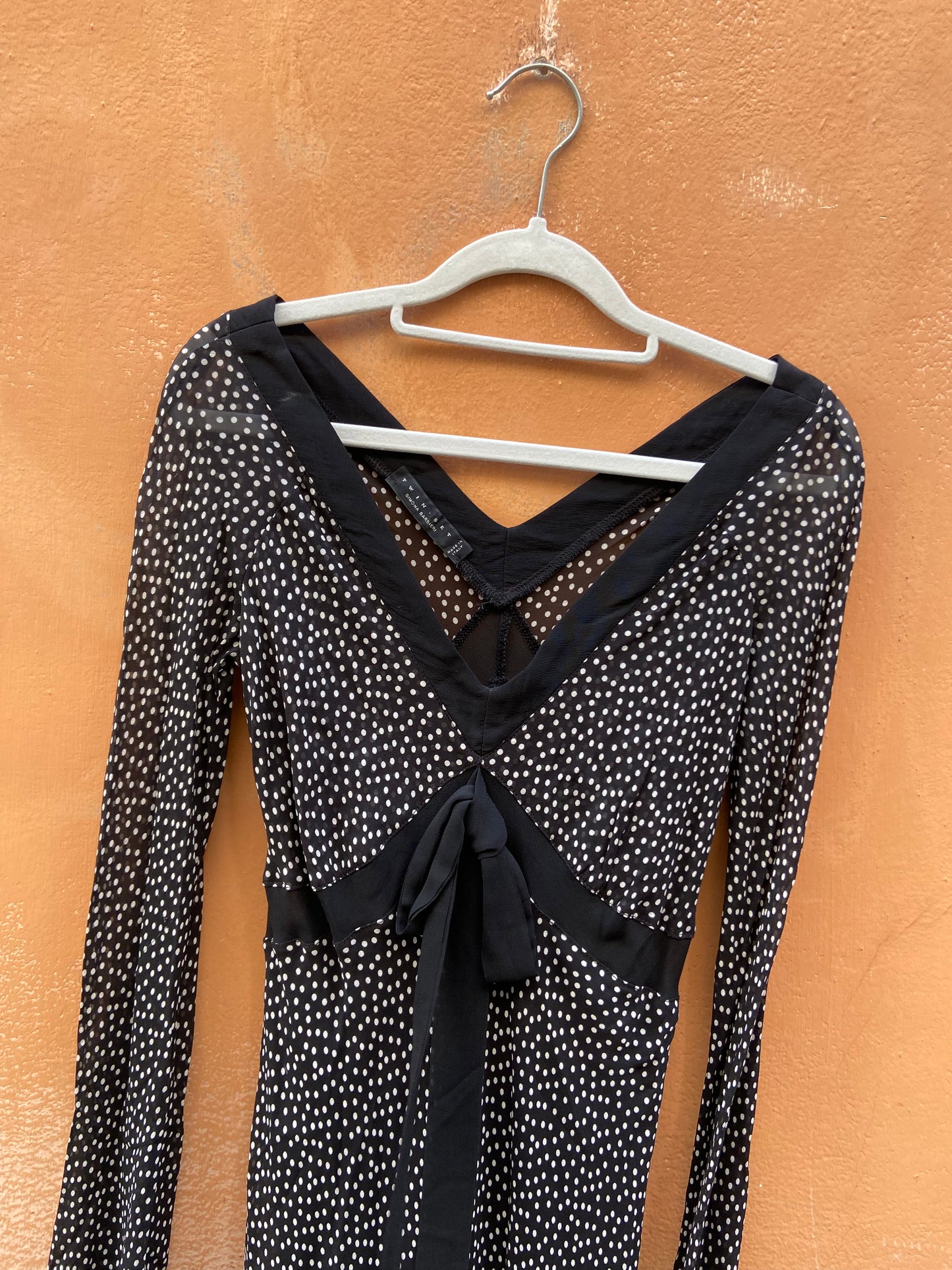 Twinset abito seta pois