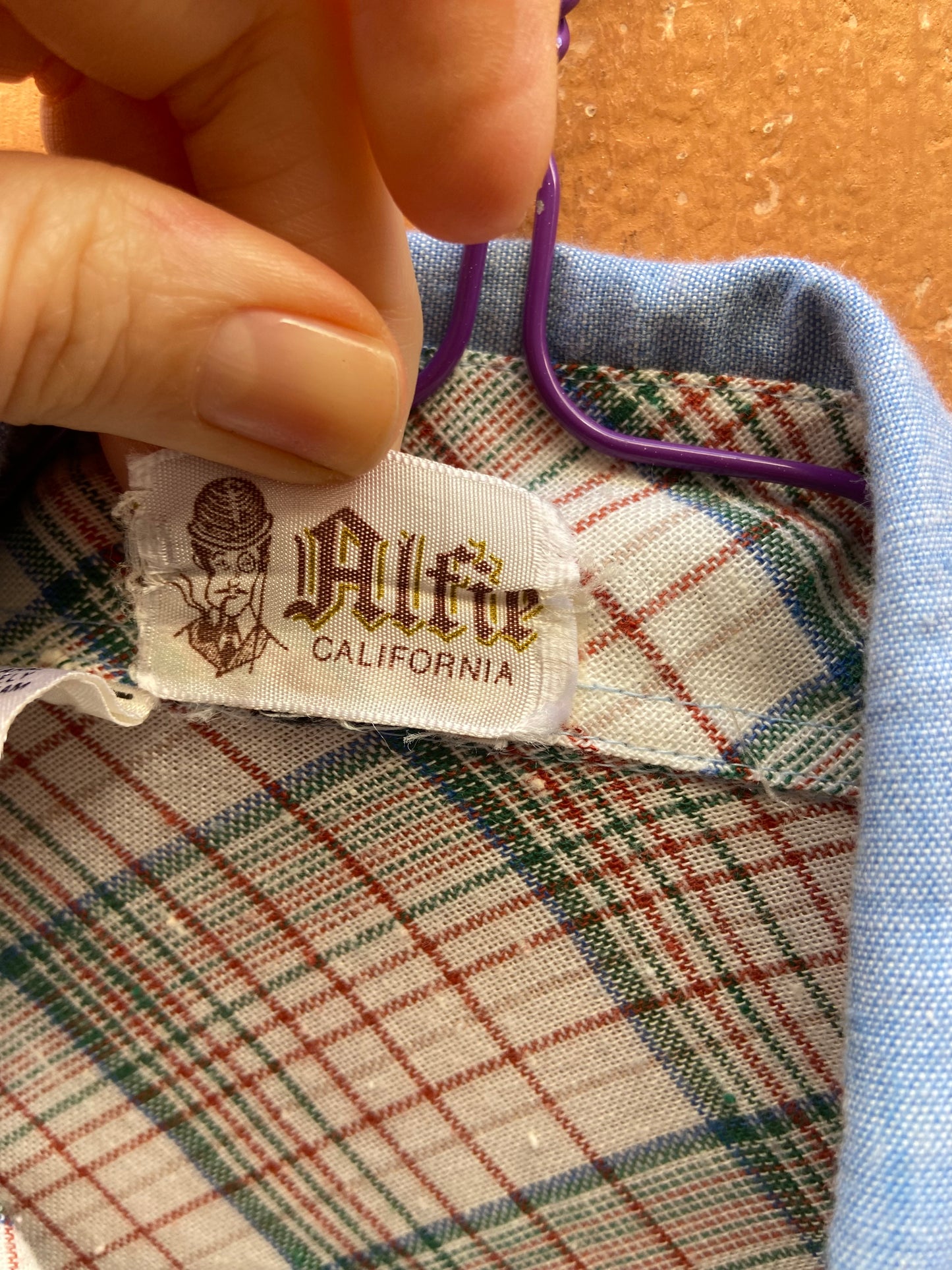 Camicia jeans quadrettata