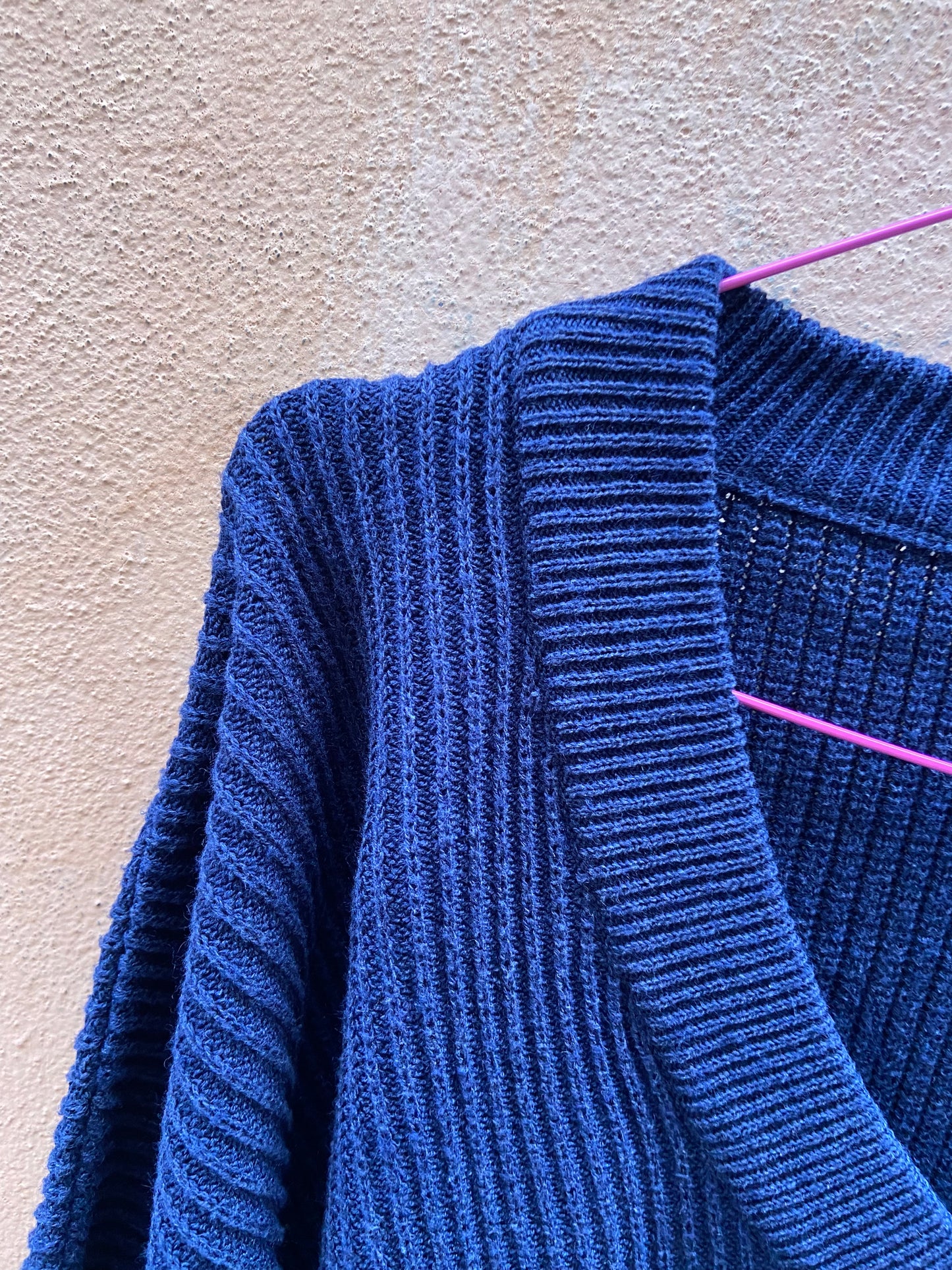 Maglione coste blu