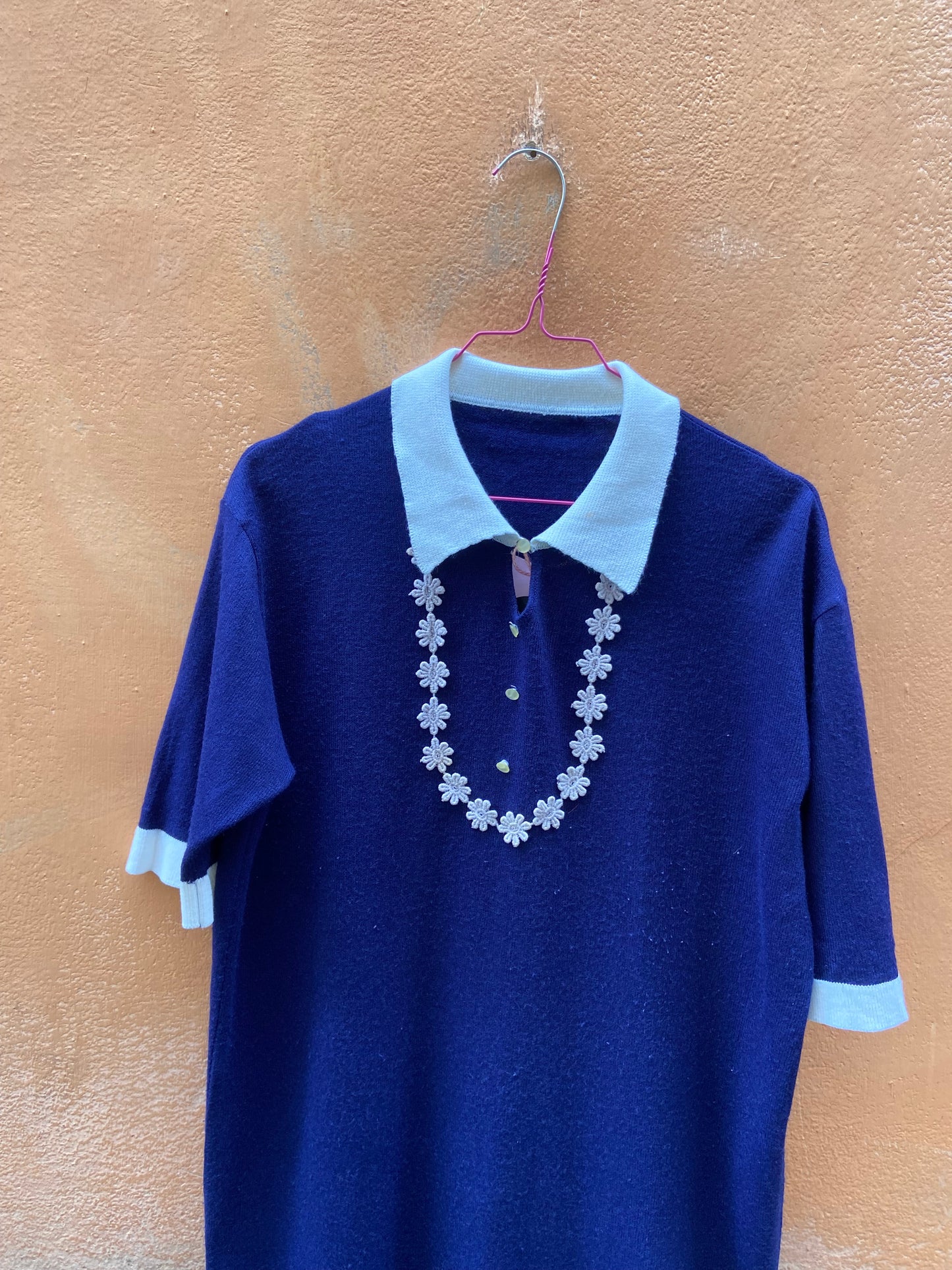 Abito blu margherite