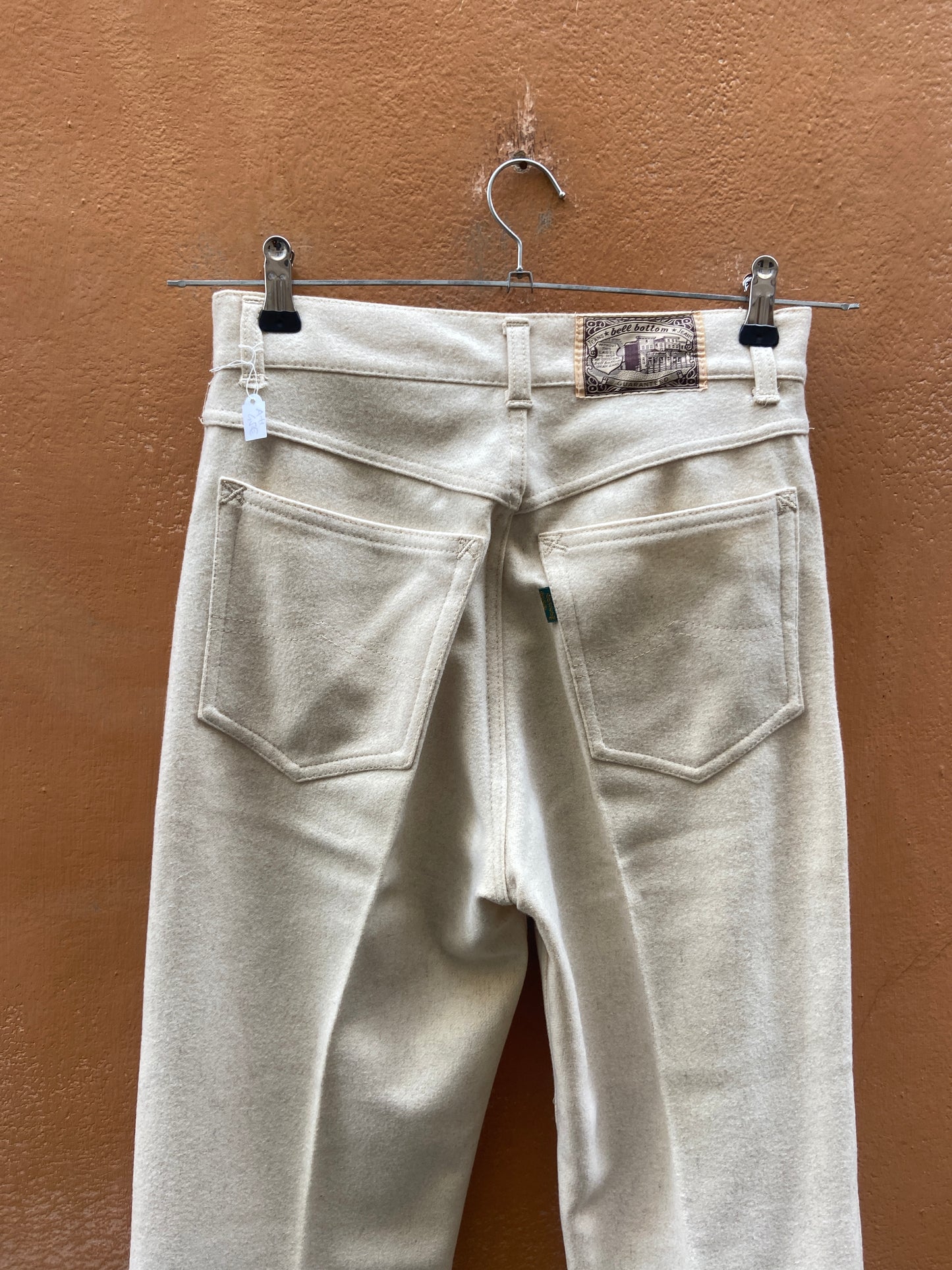 Pantalone panna in lana