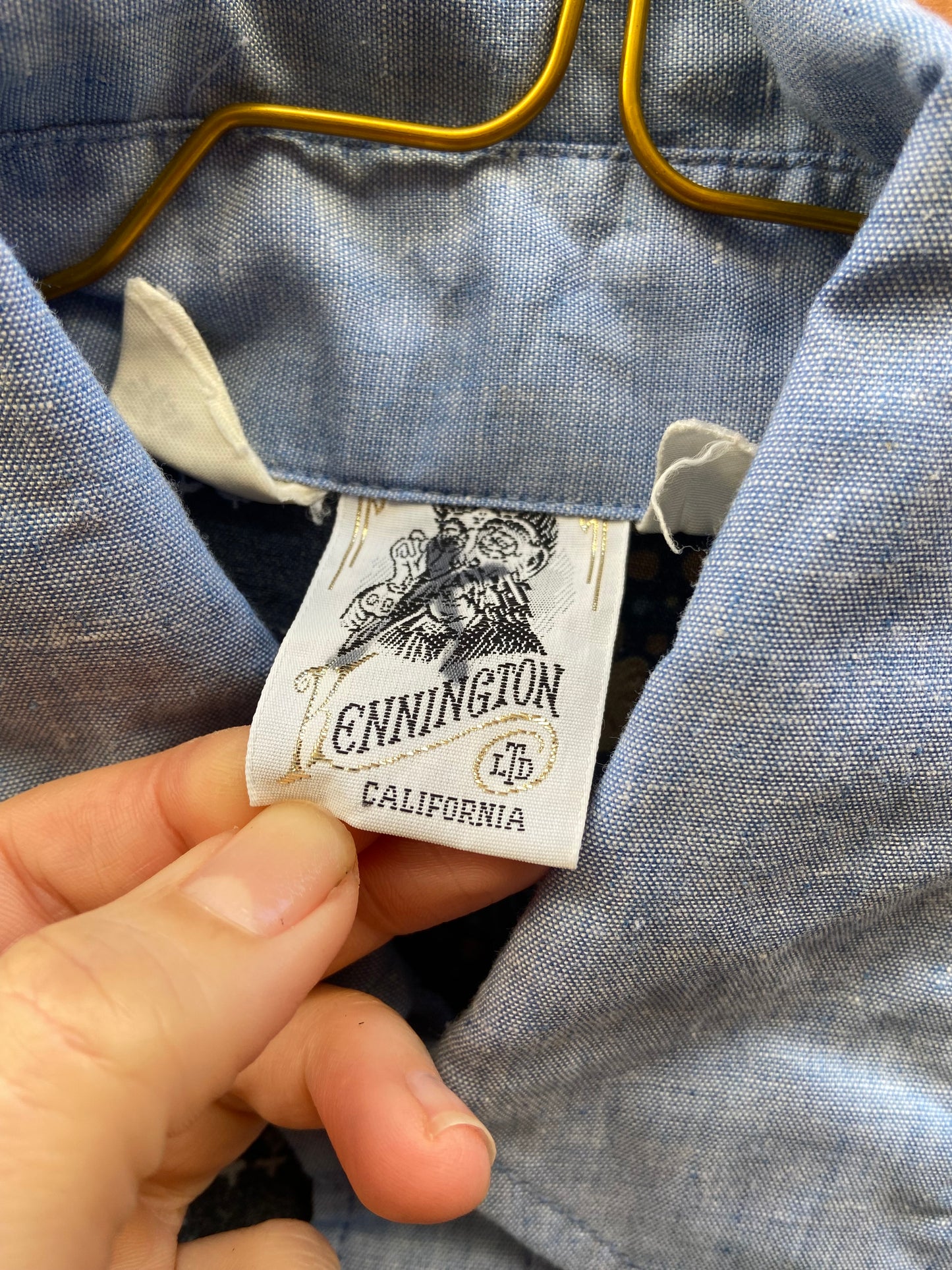 Camicia jeans floreale