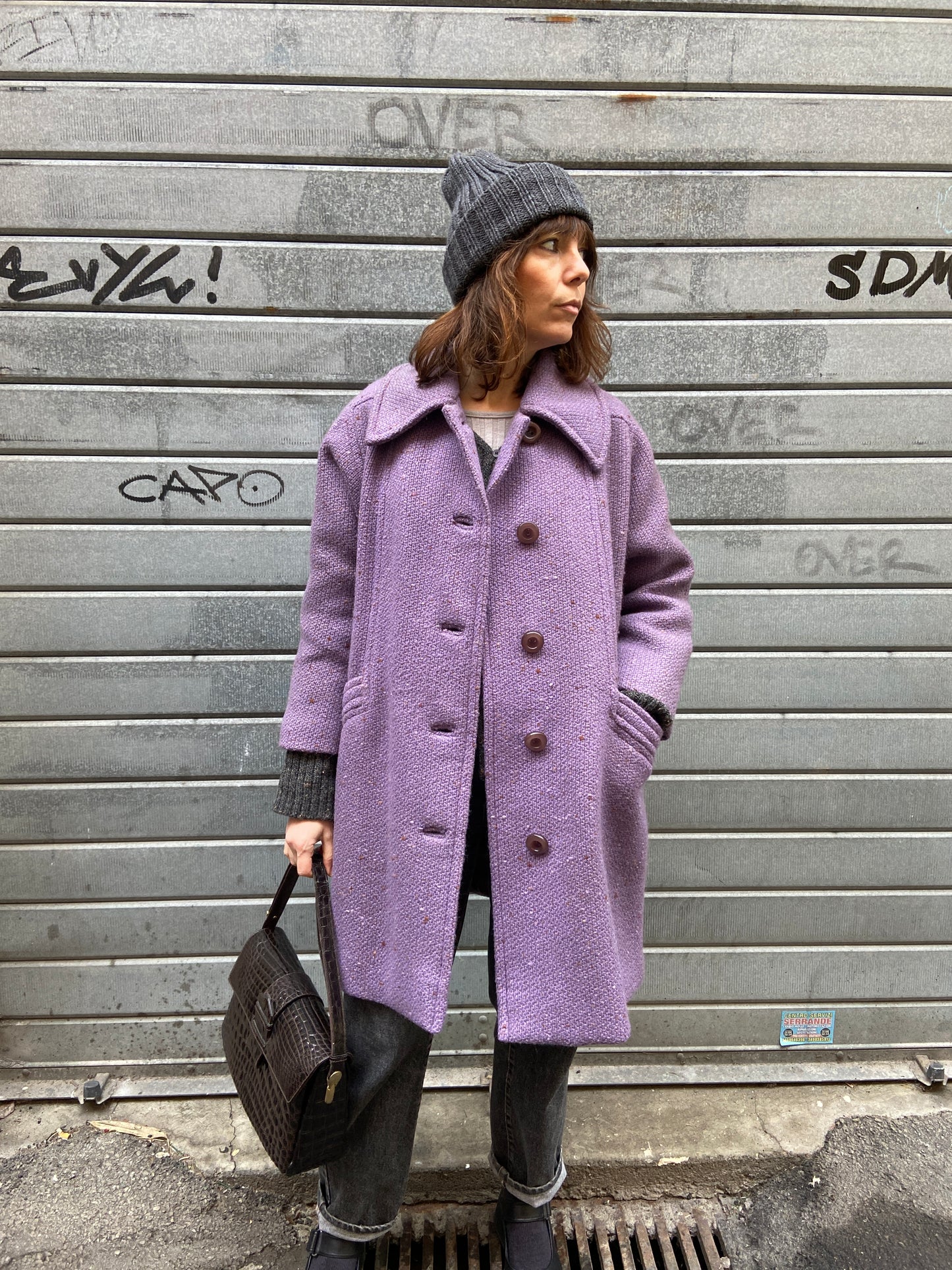 Cappottino sartoriale lilla