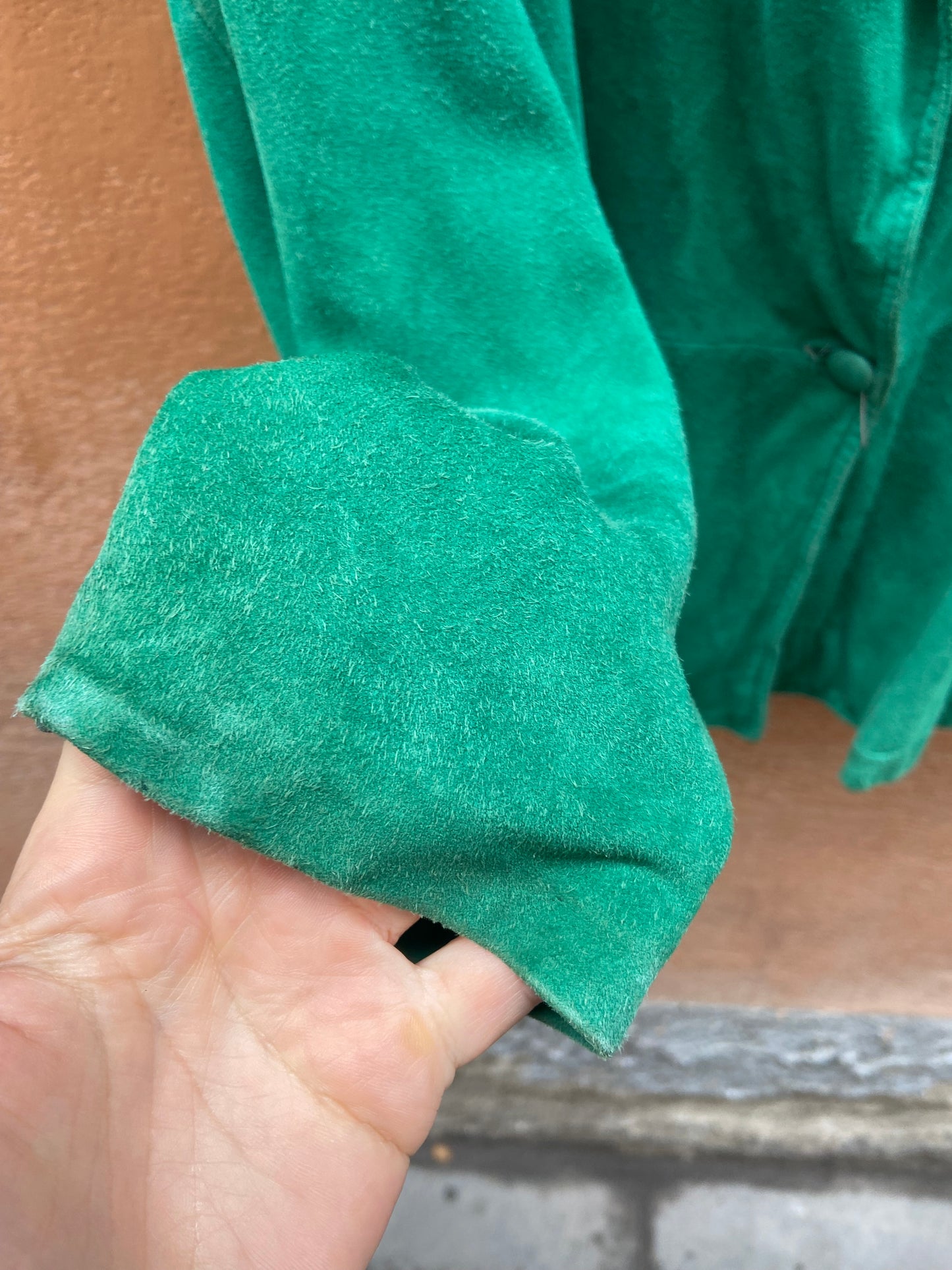 Giacchino scamosciato verde Sandro