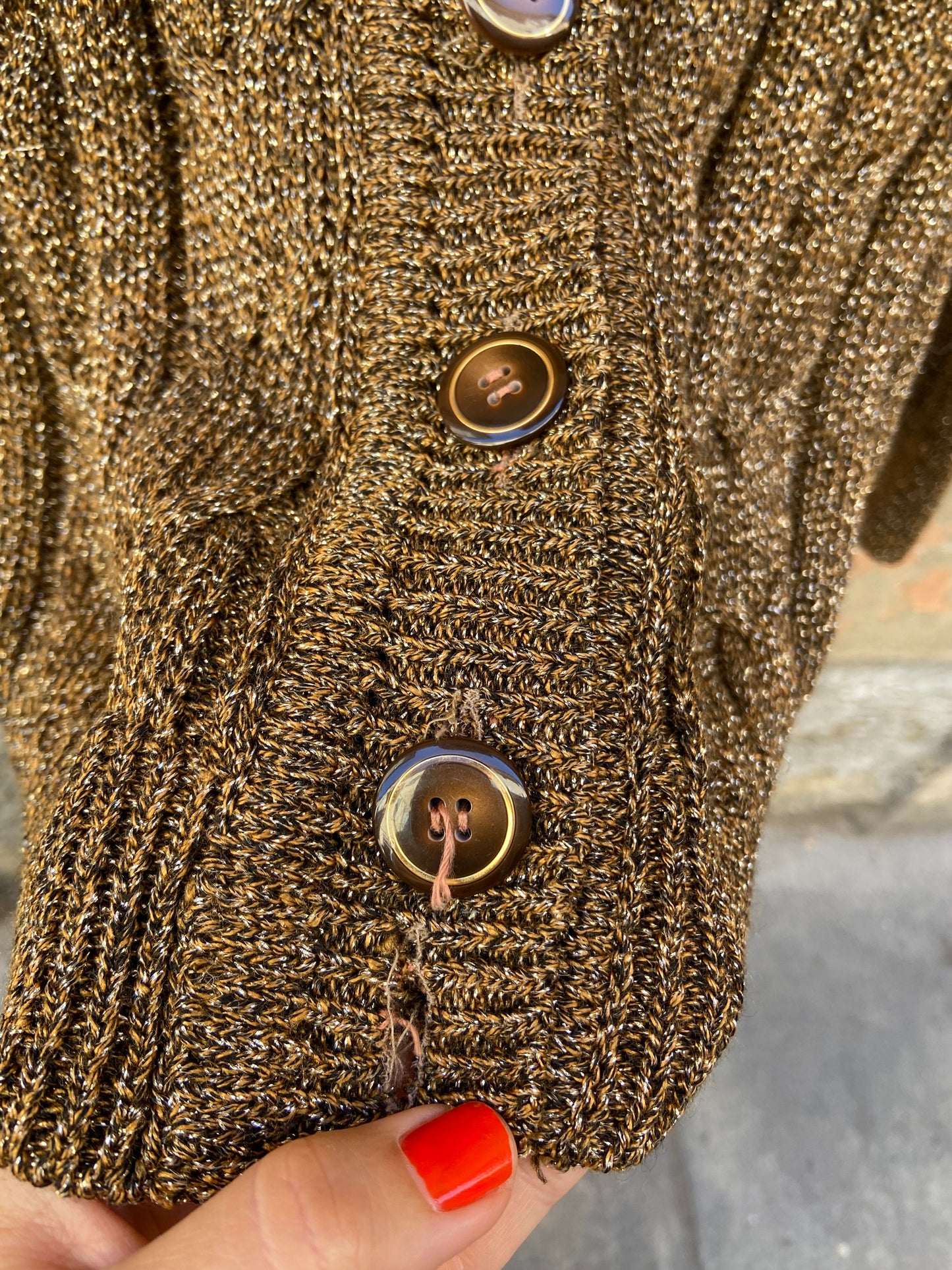 Cardigan oro