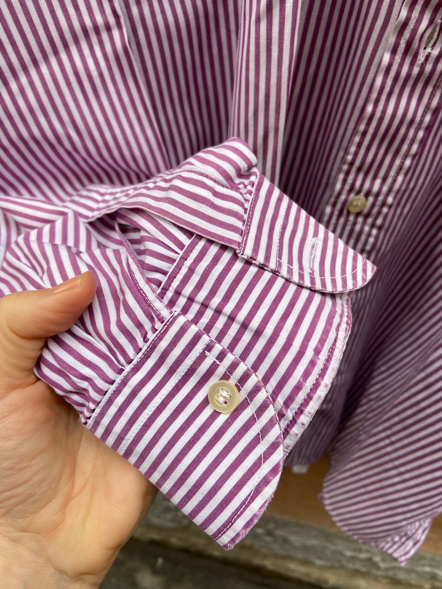 Camicia righe vinaccia