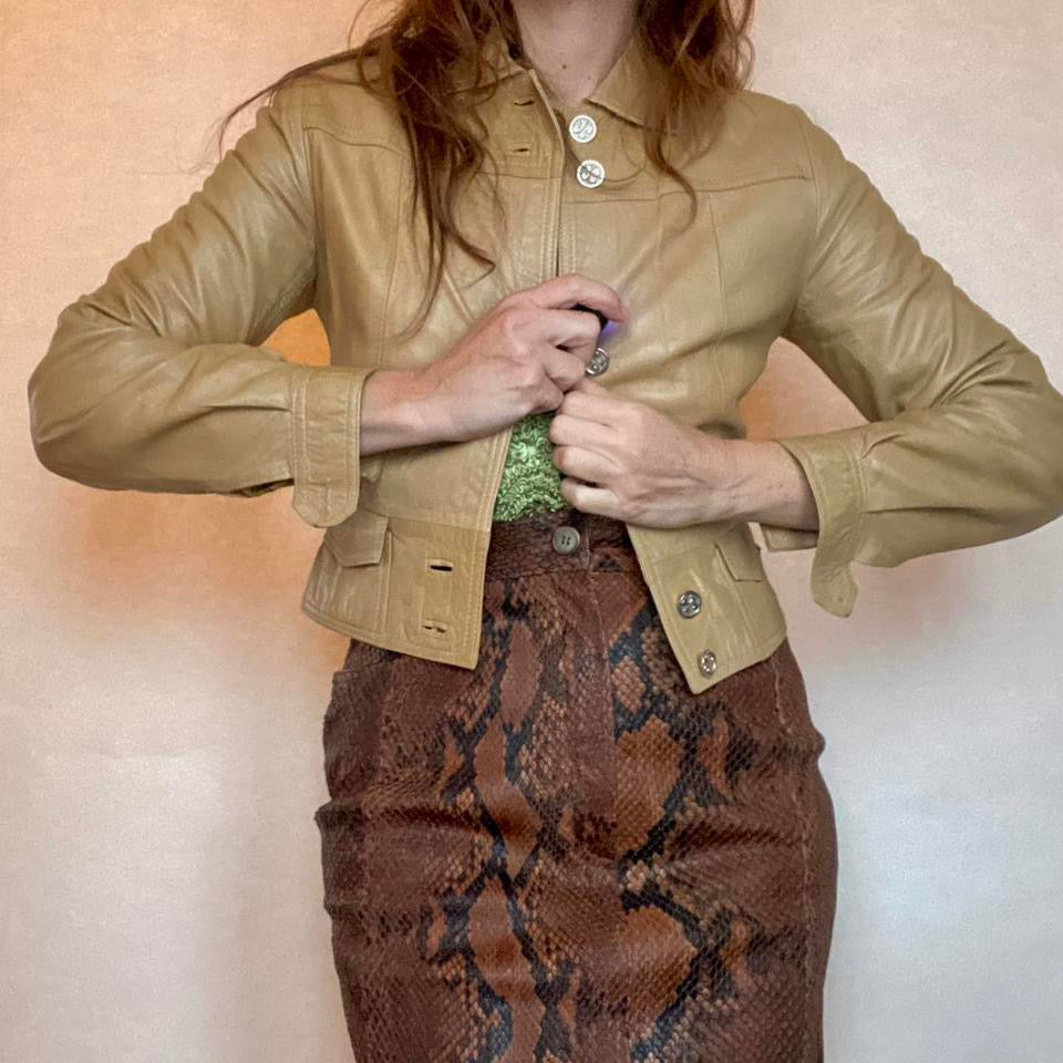 Giacca pelle 70s