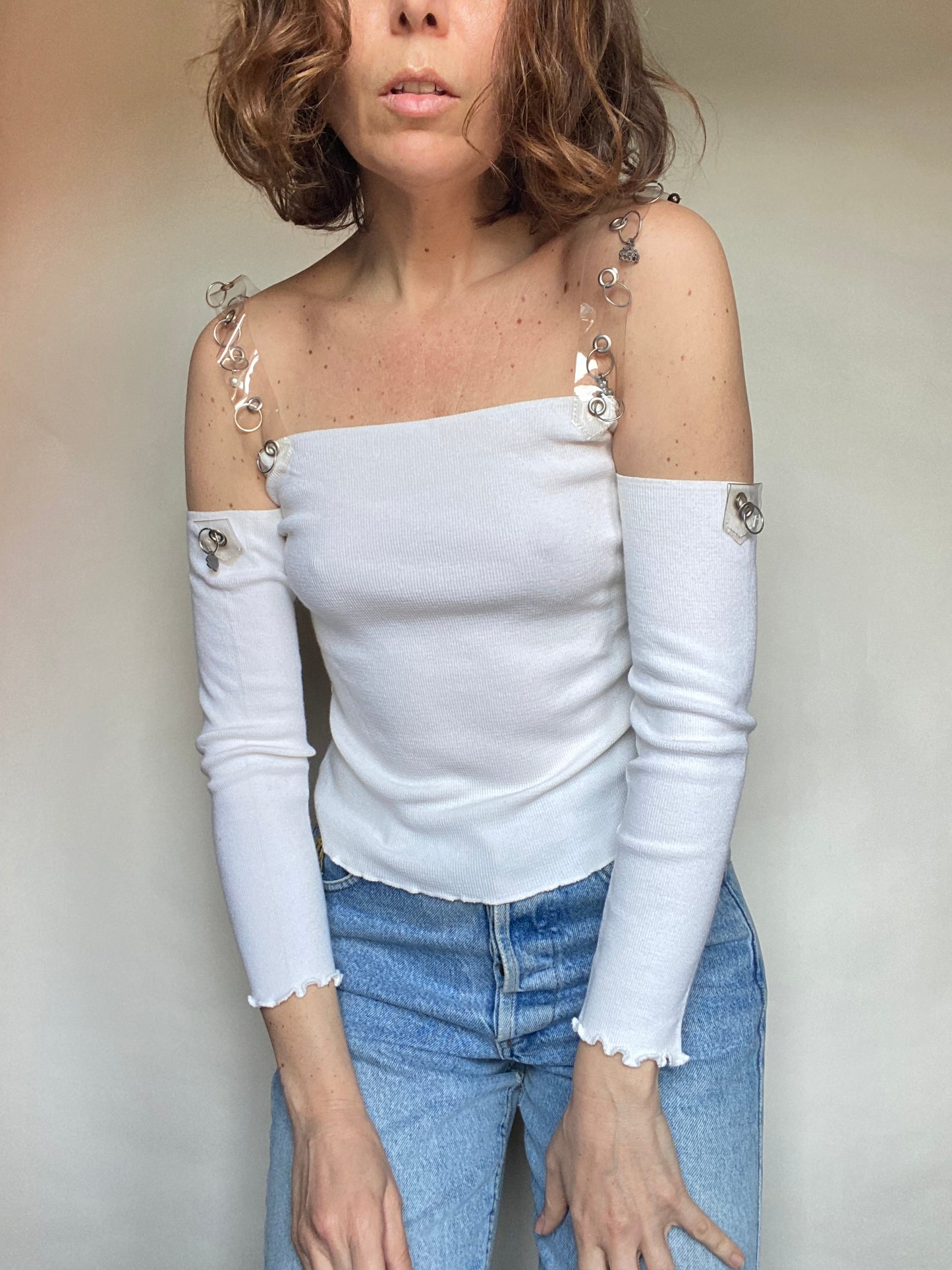 Maglia con spallini pvc