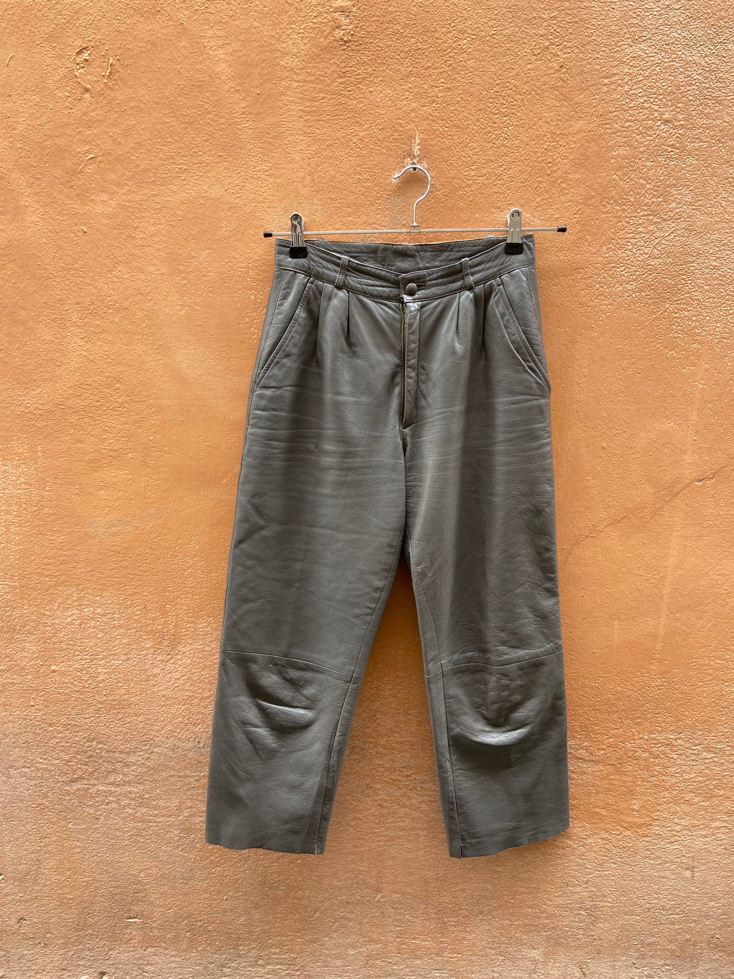 Pantalone pelle grigio