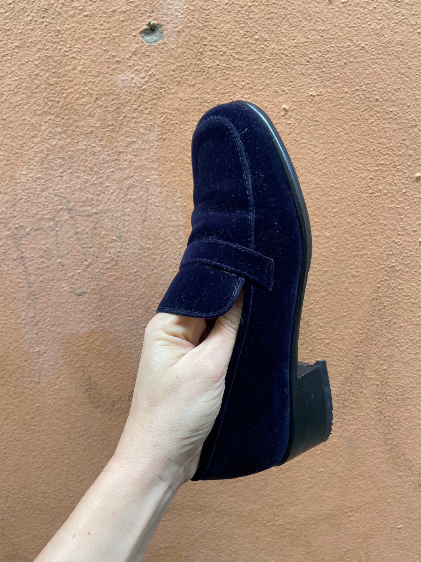 Mocassino Prisma blue velvet
