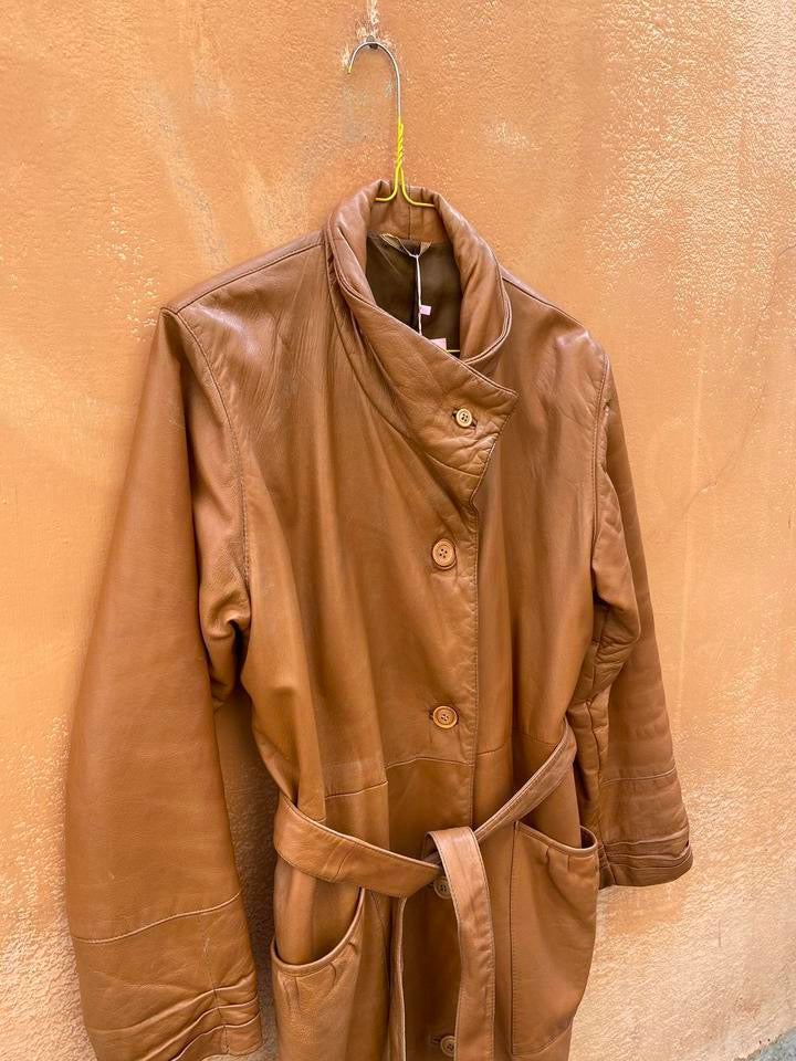 Giacca pelle imbottita 70s