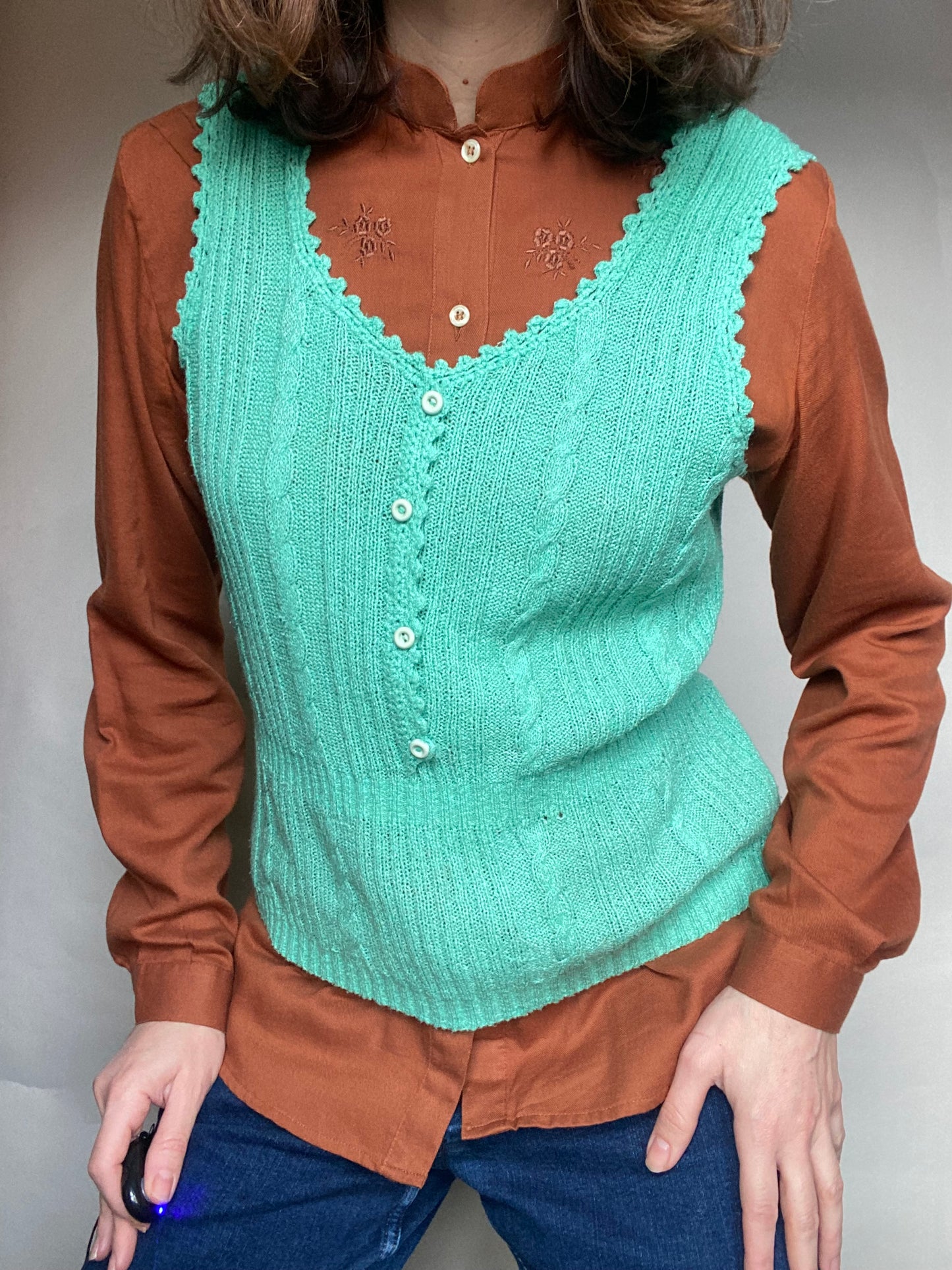 Gilet color menta