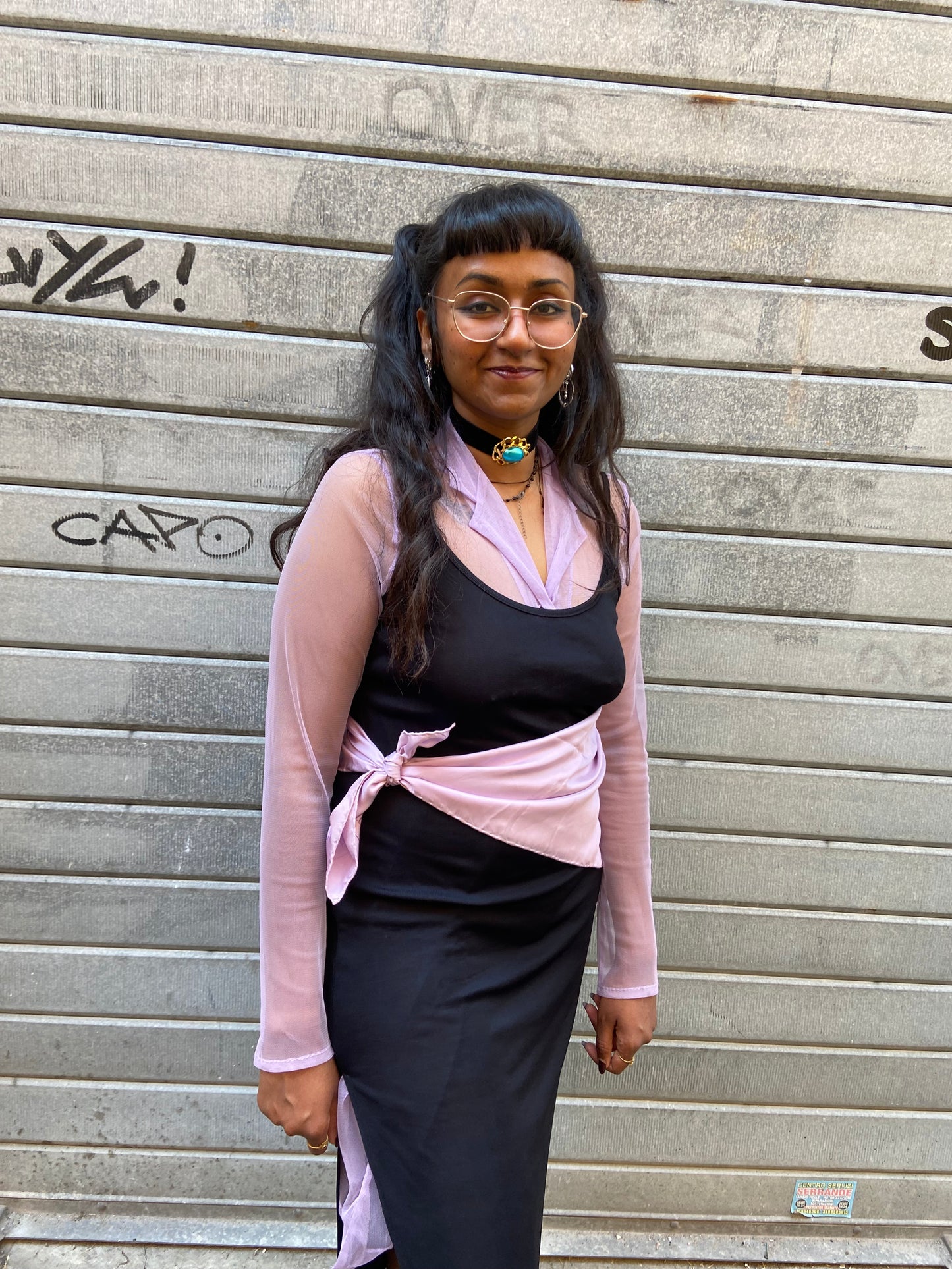 Foulard lilla in seta