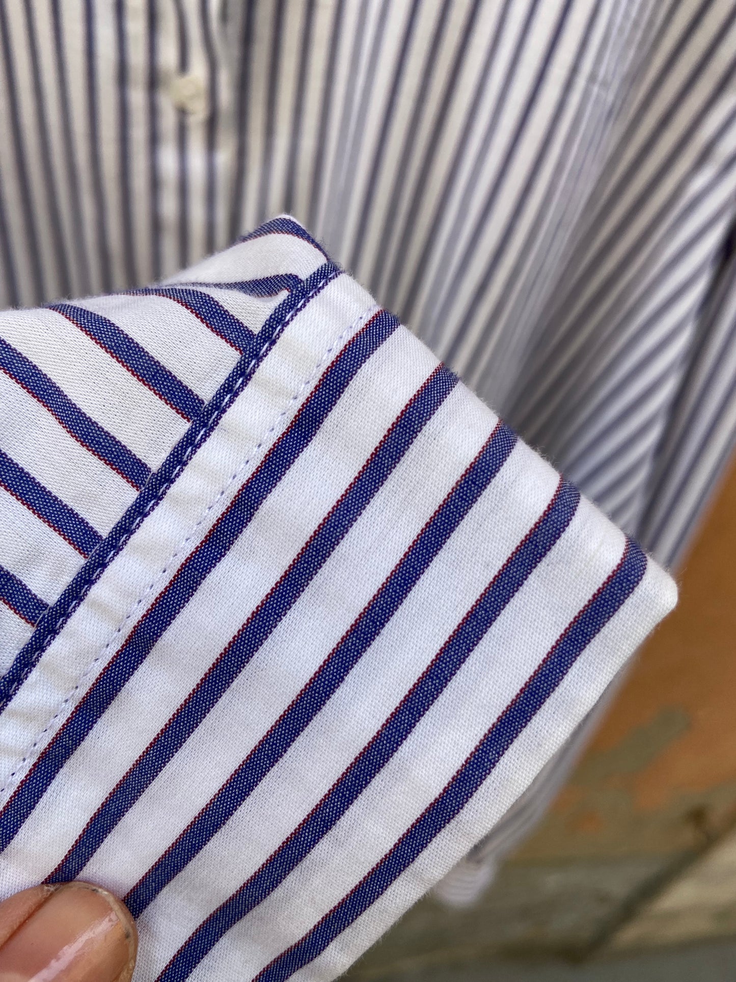 Camicia righe blu rosso