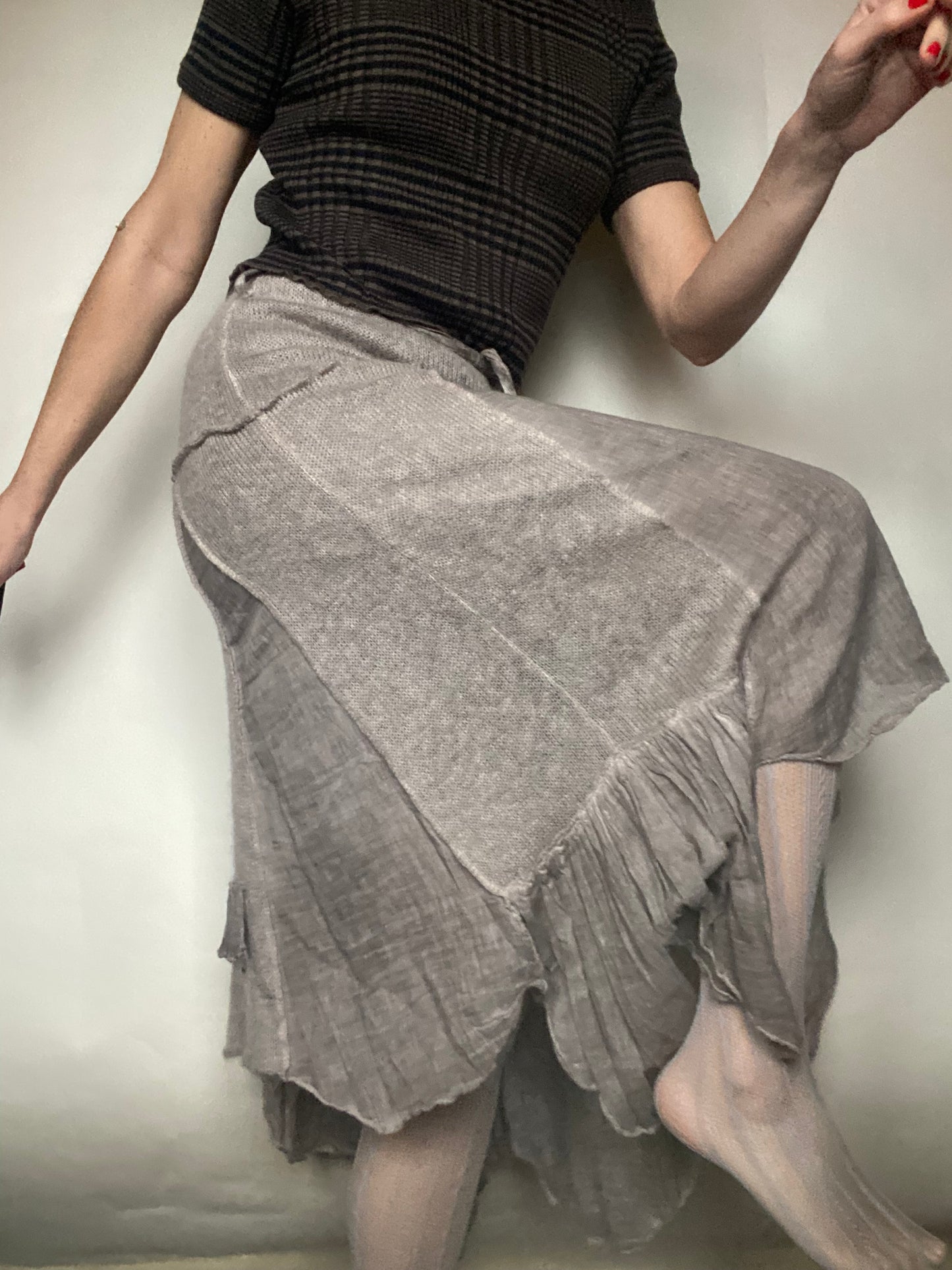 Gonna lana asimmetrica y2k