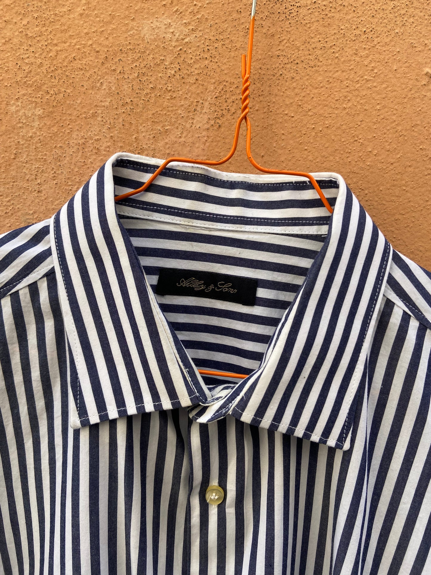 Camicia righe blu larghe